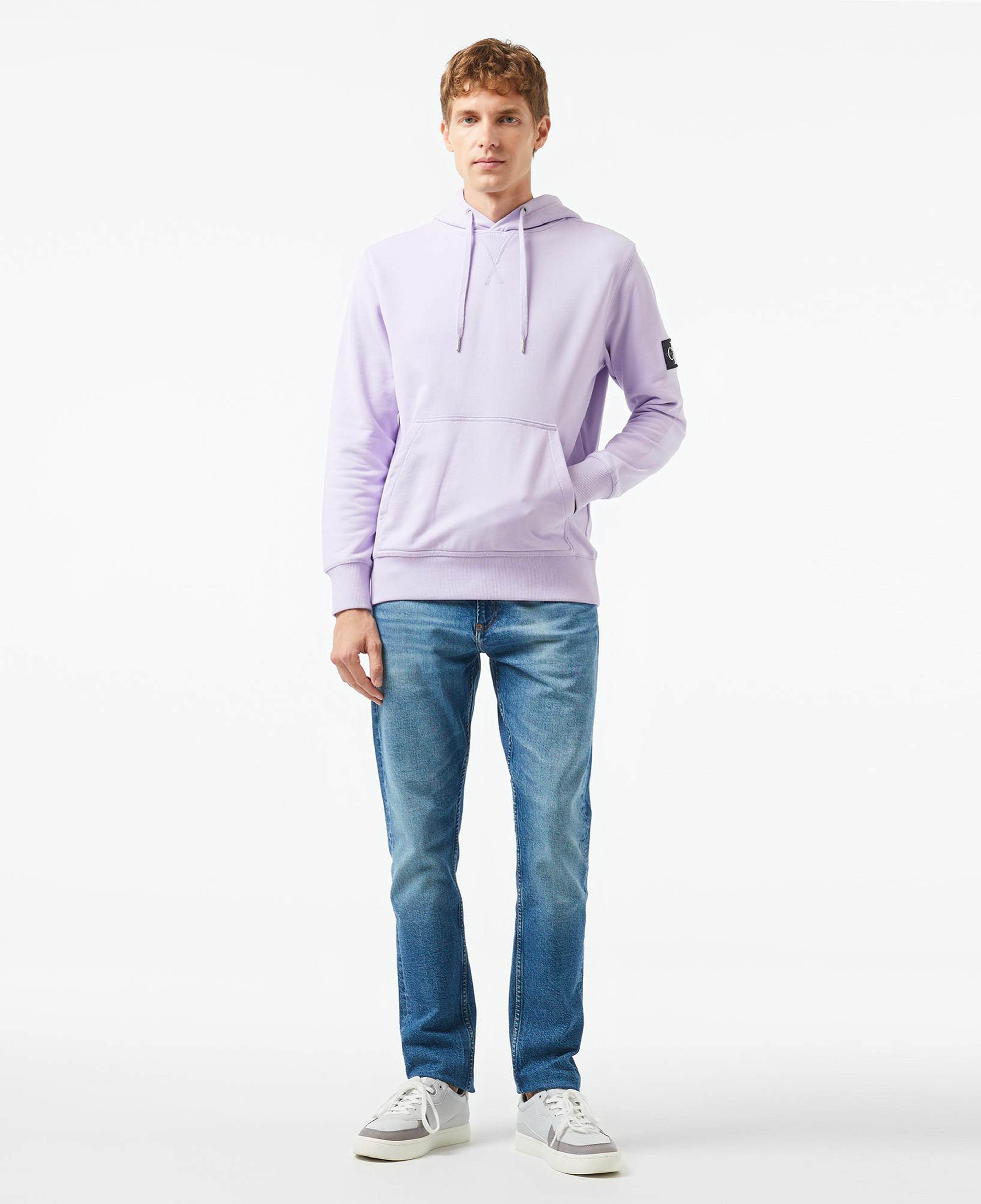 Calvin Klein Jeans Badge Erkek Lila Hoodie