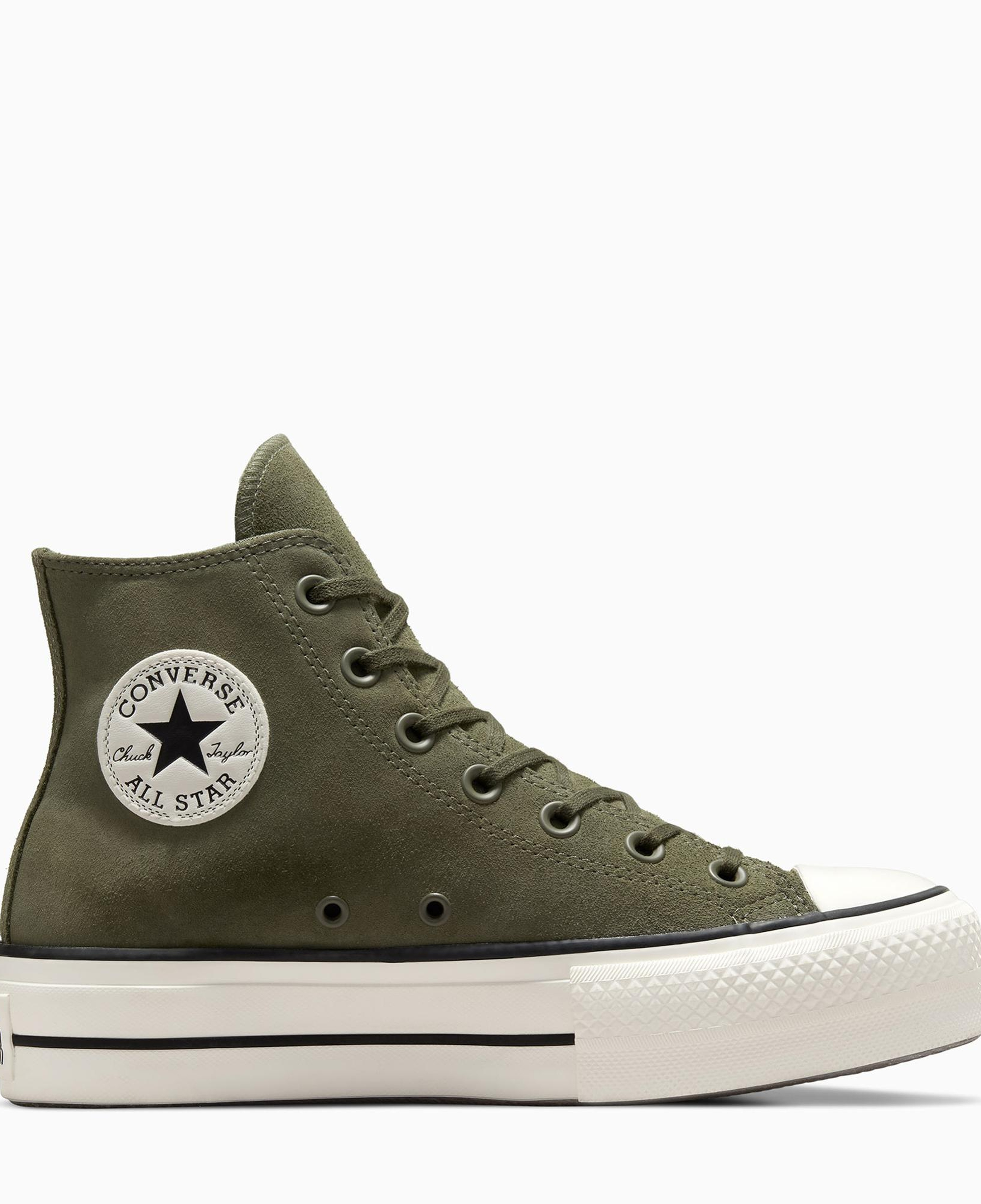 Converse Chuck Taylor All Star Lift Kadın Yeşil Süet Platform Sneaker