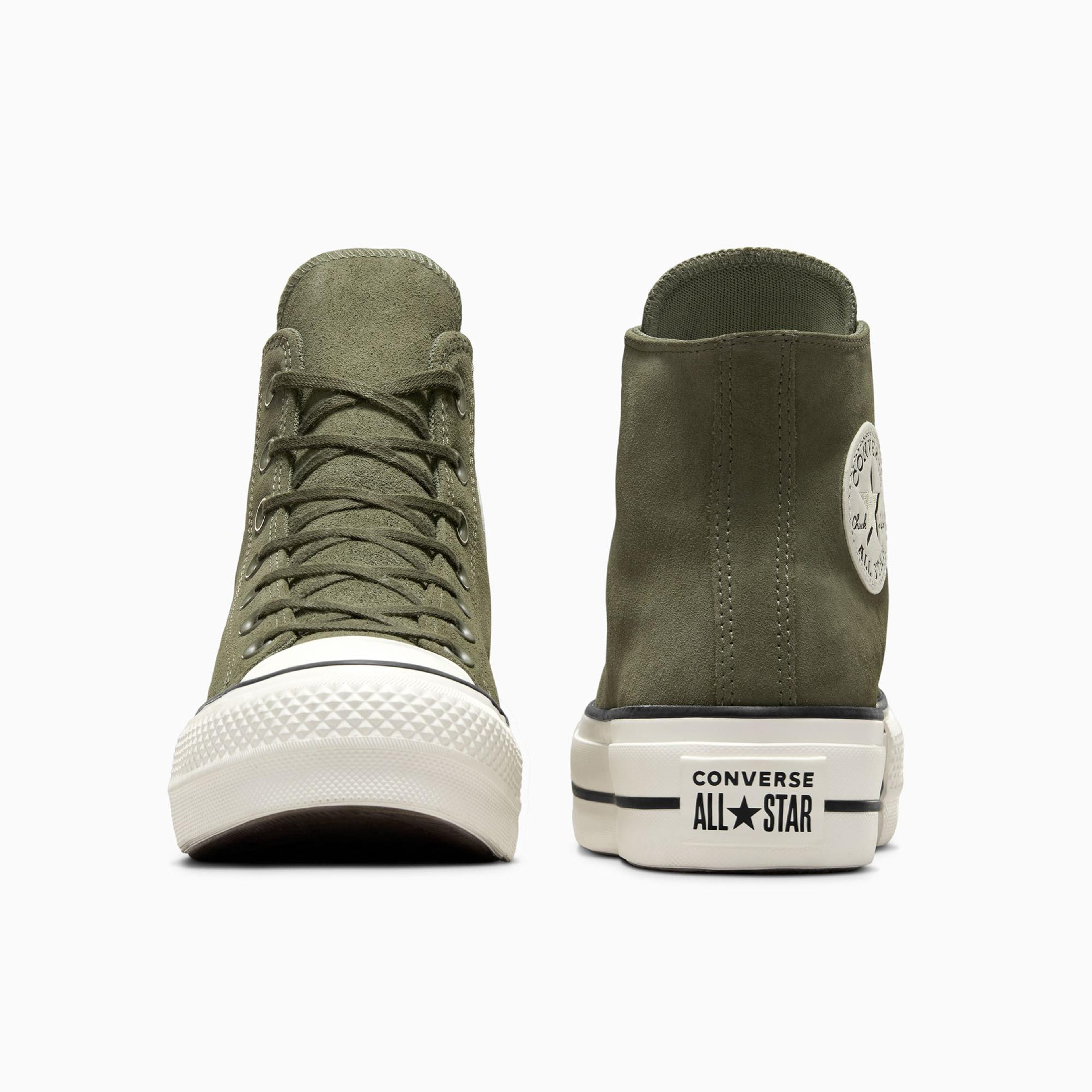Converse Chuck Taylor All Star Lift Kadın Yeşil Süet Platform Sneaker
