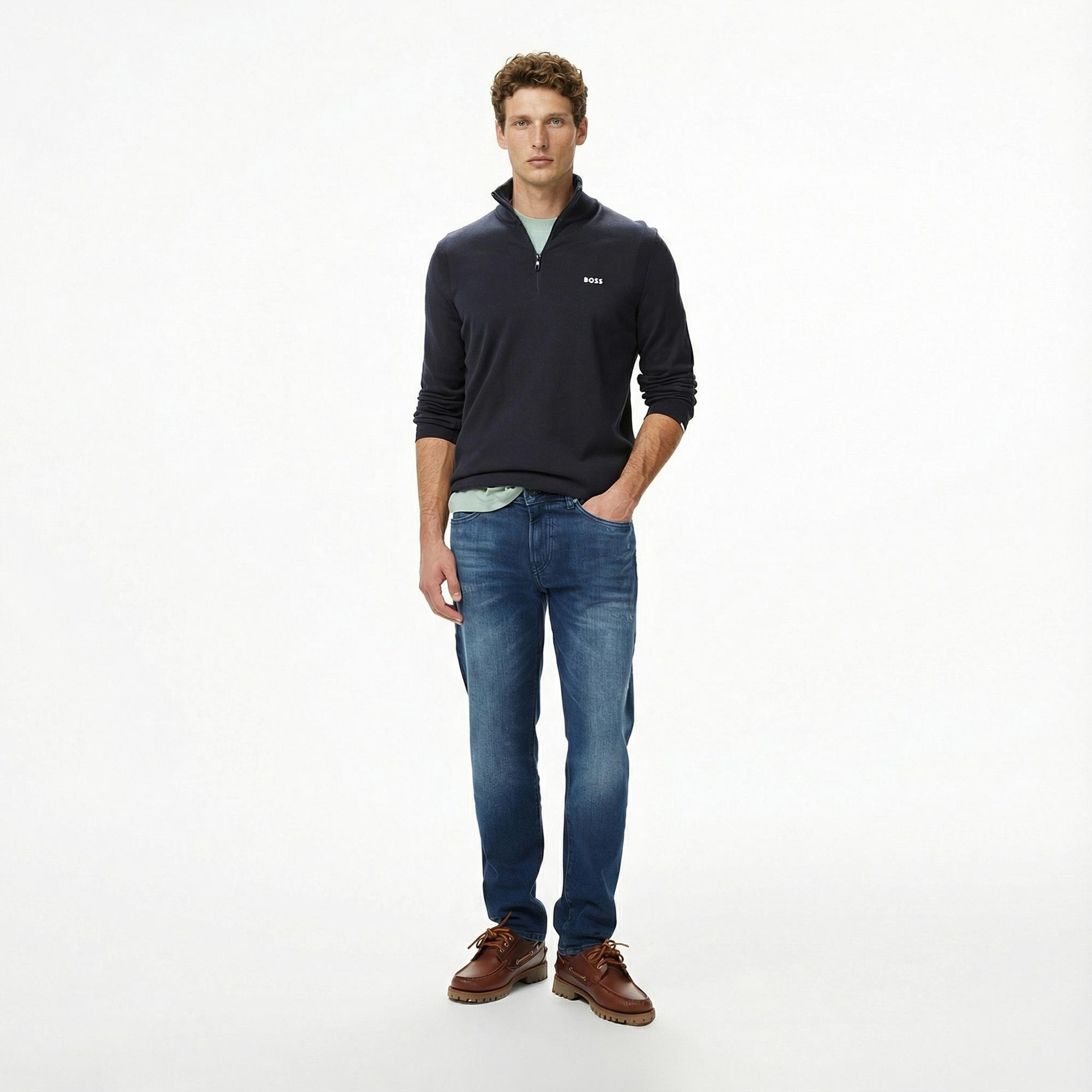 Boss Ever-X Erkek Lacivert Triko