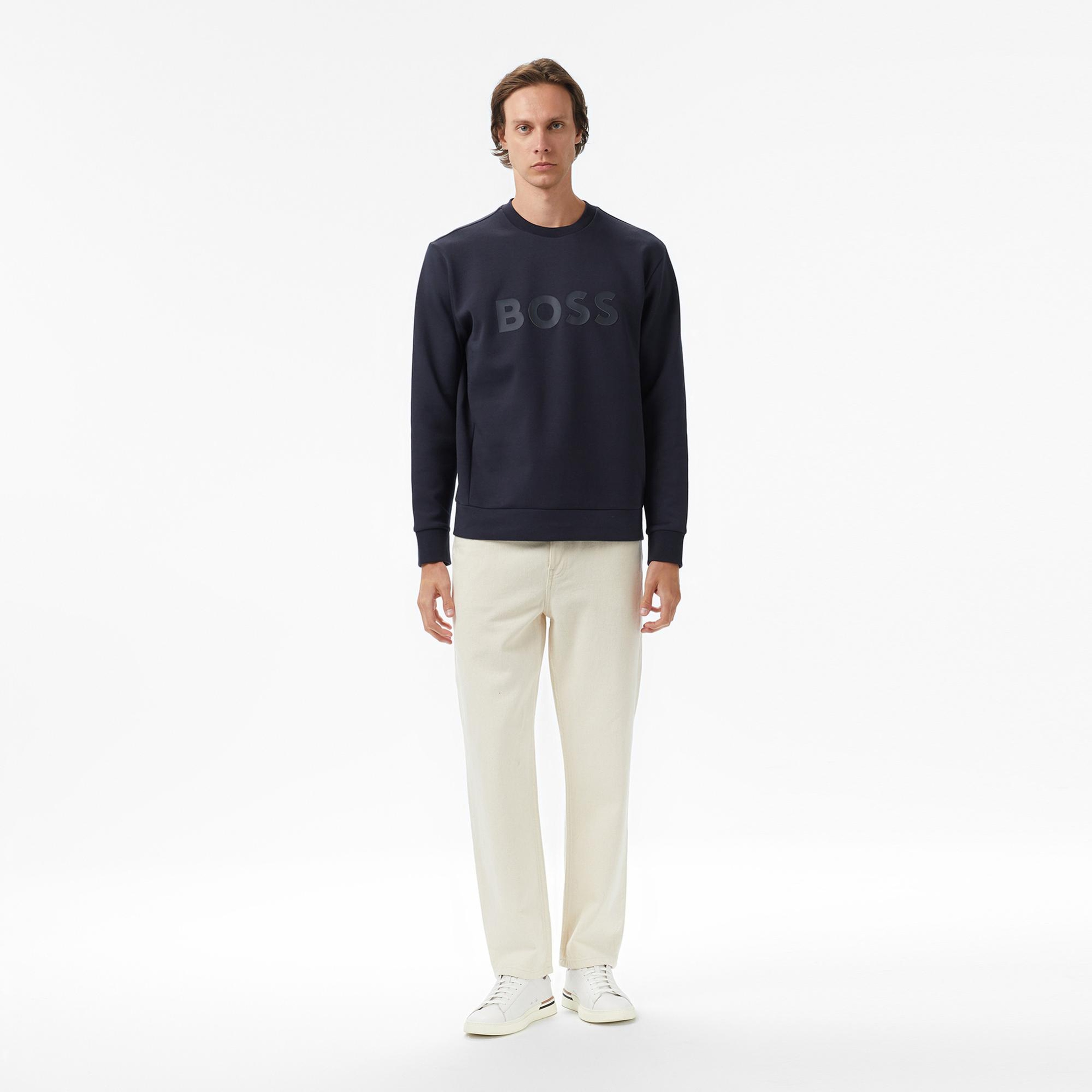 Boss Erkek Mavi Sweatshirt