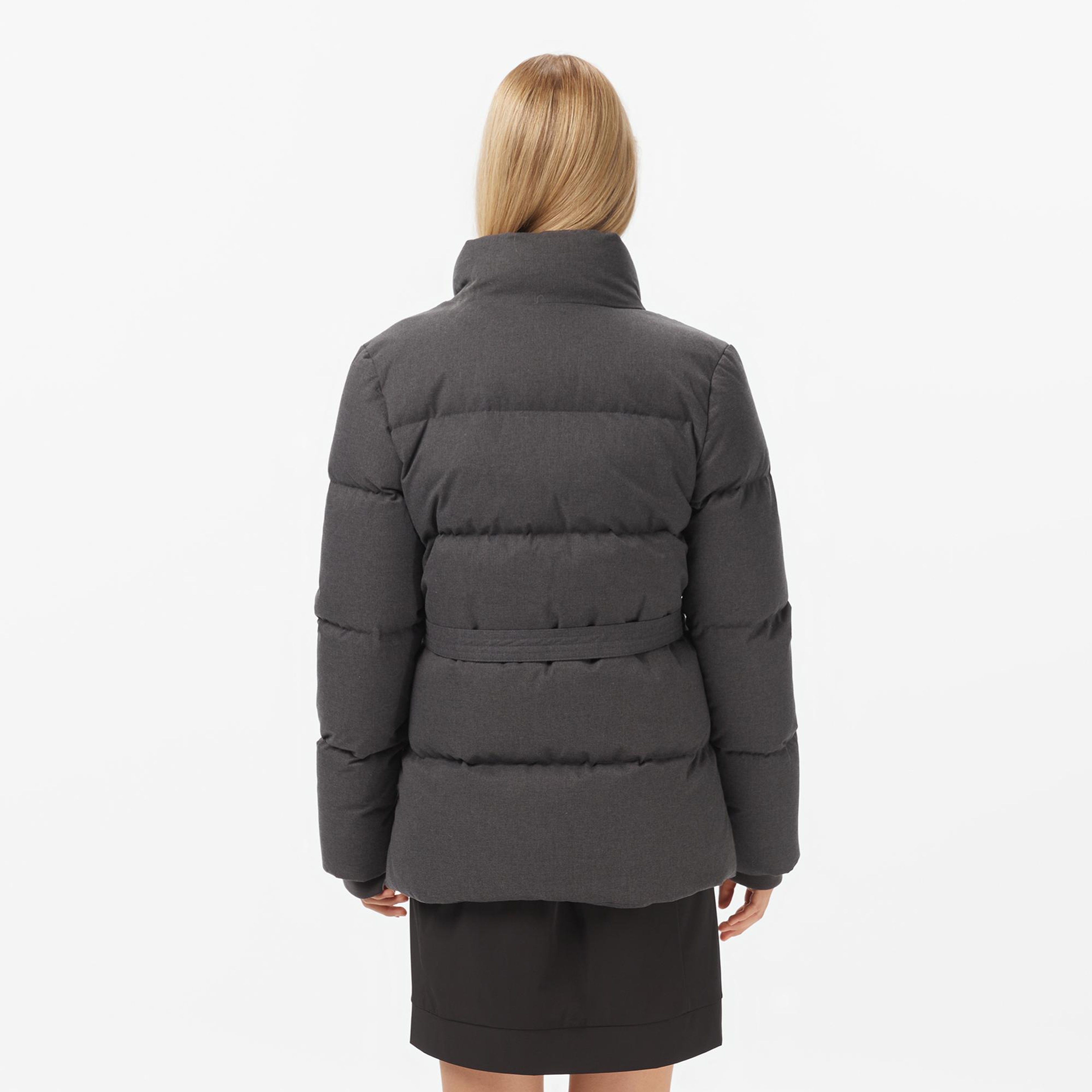 Lacoste Kadın Dik Yaka Koyu Gri Mont