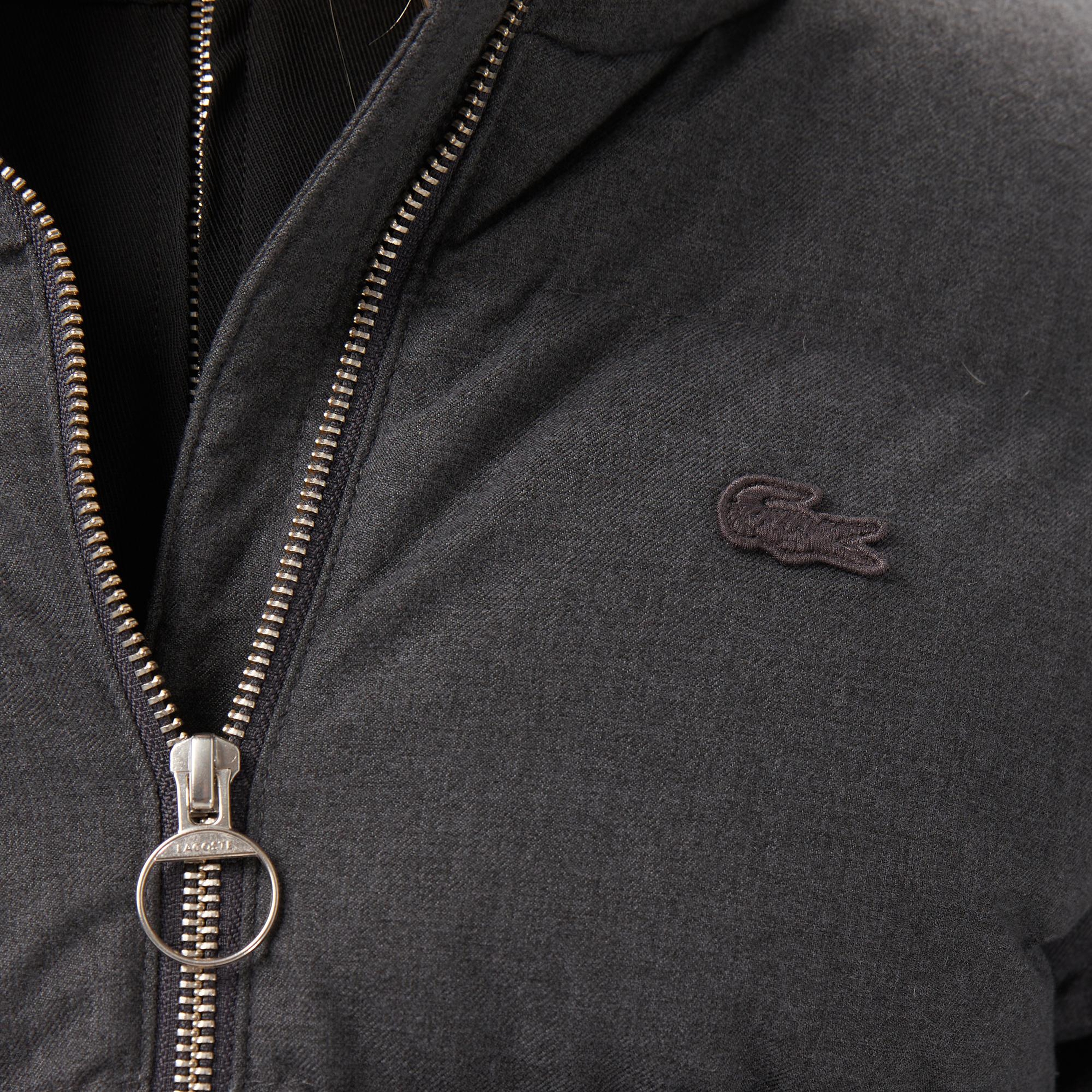 Lacoste Kadın Dik Yaka Koyu Gri Mont