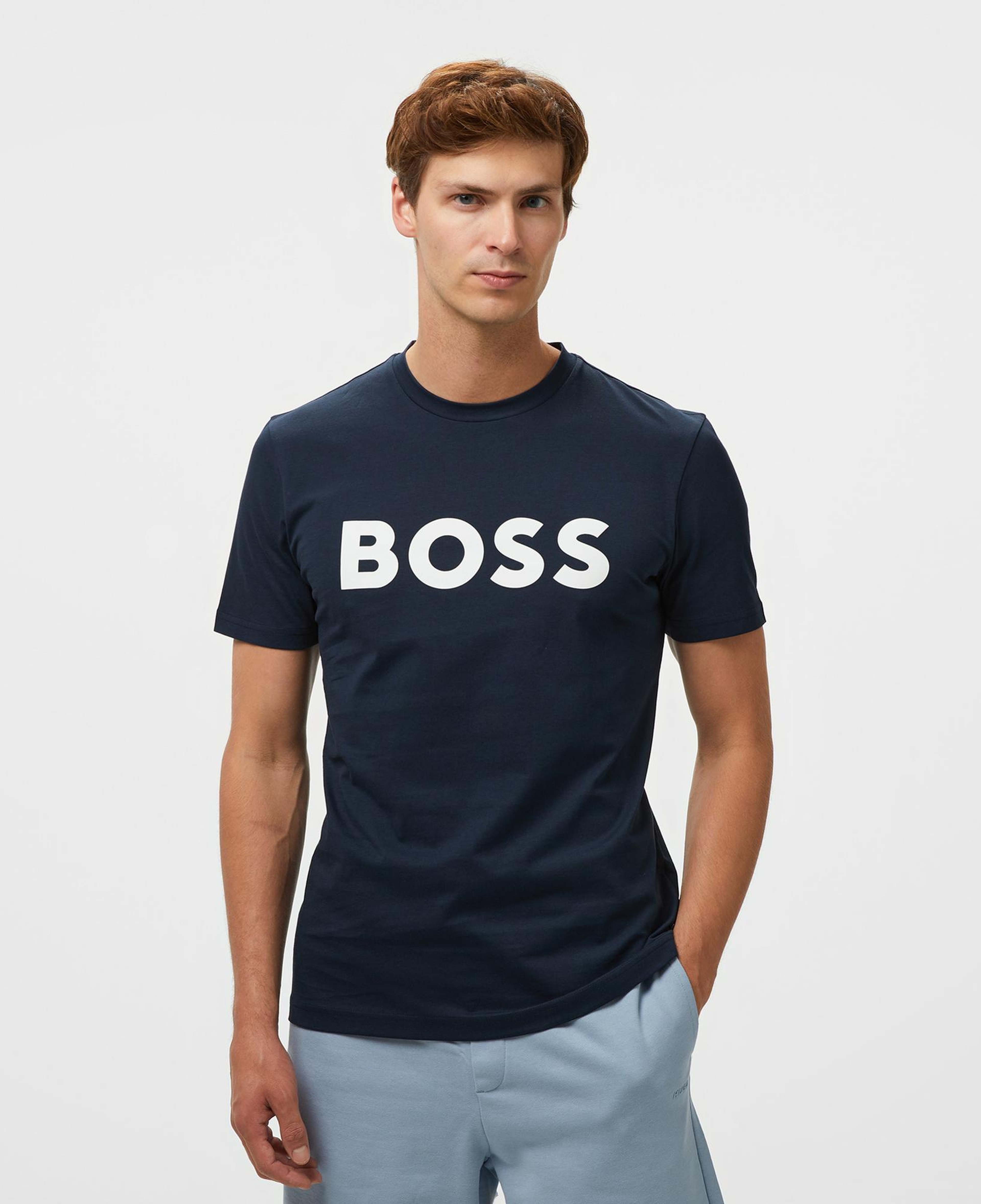 Boss Thinking Erkek Mavi T-Shirt