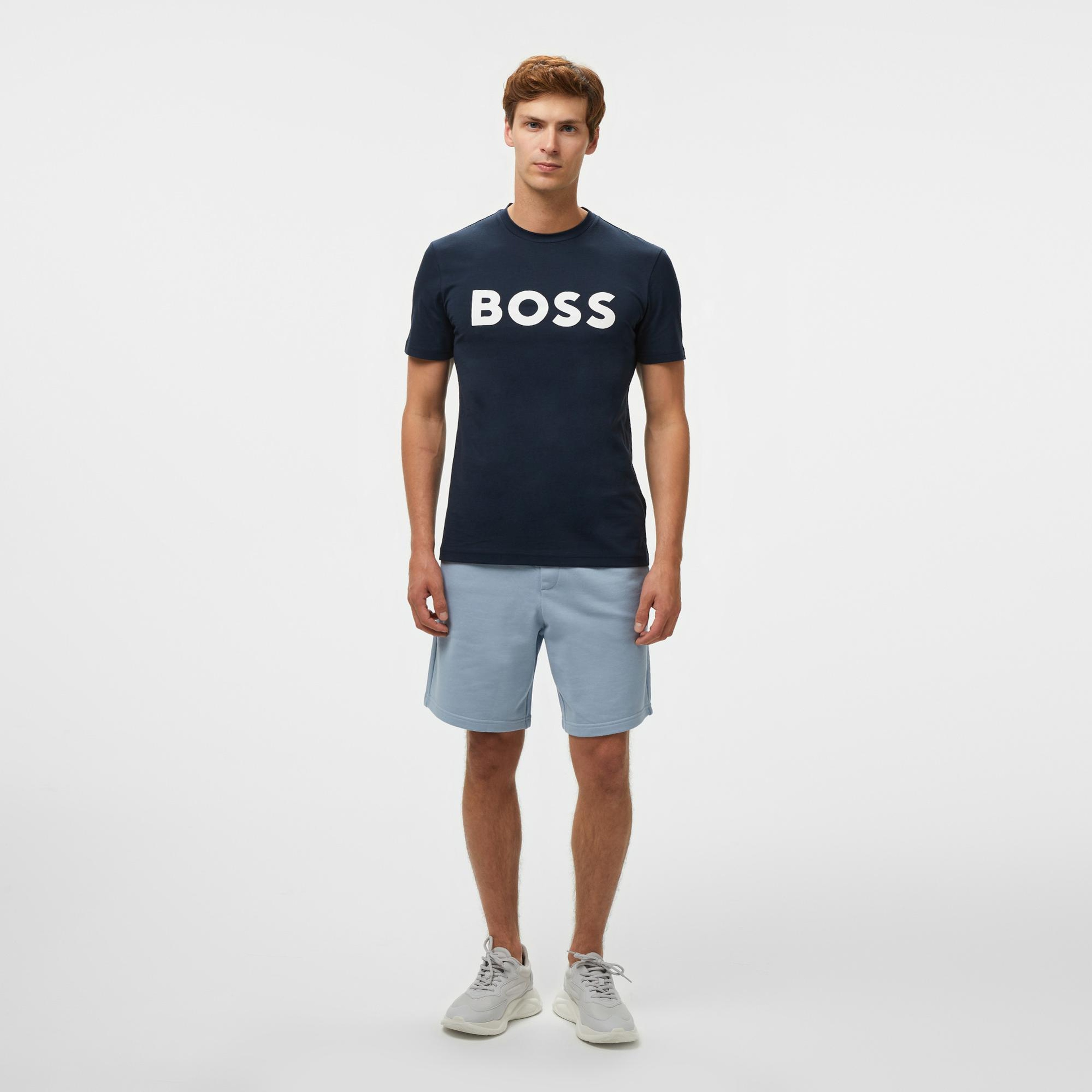 Boss Thinking Erkek Mavi T-Shirt