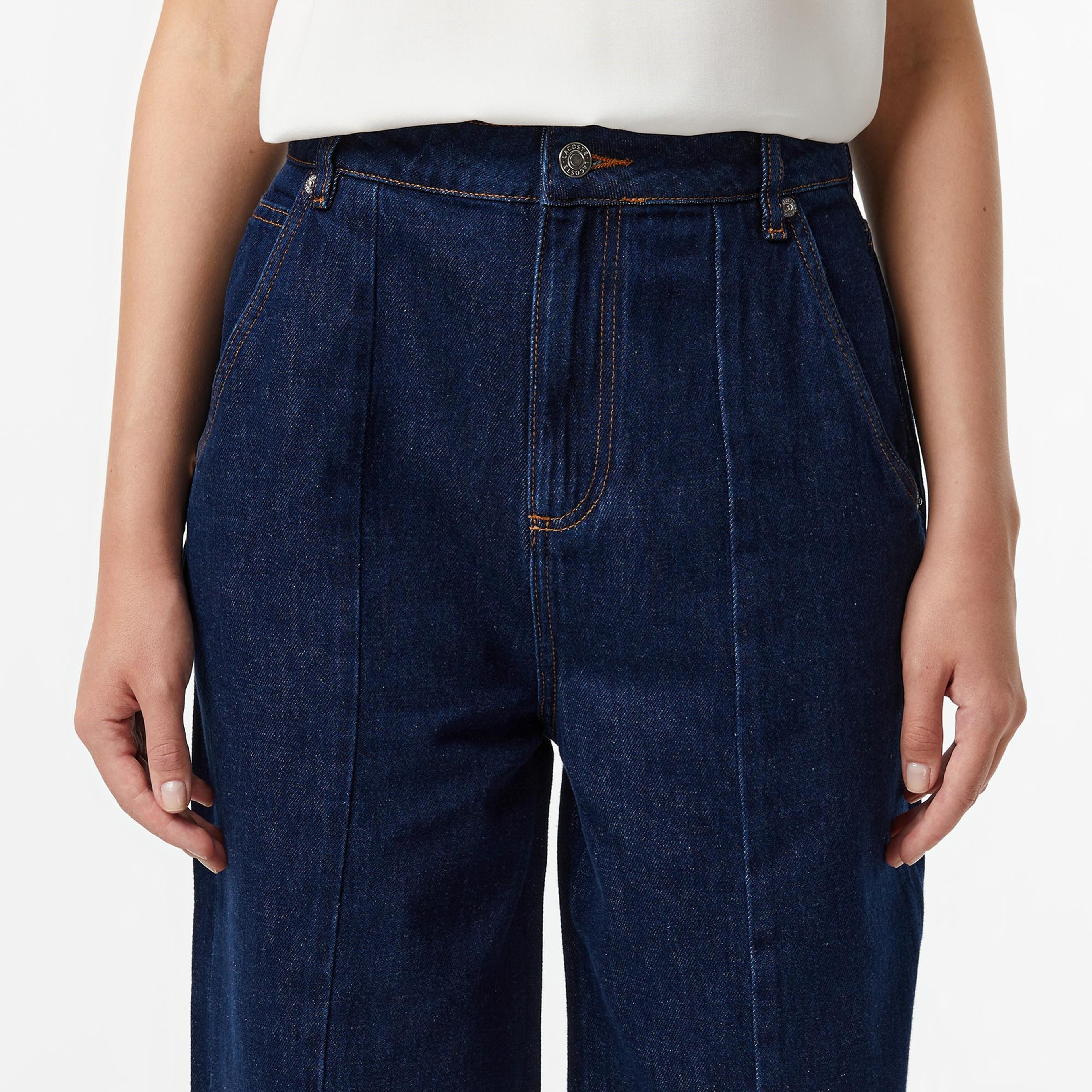 Lacoste Kadın Relaxed Fit Koyu Mavi Jean Pantolon