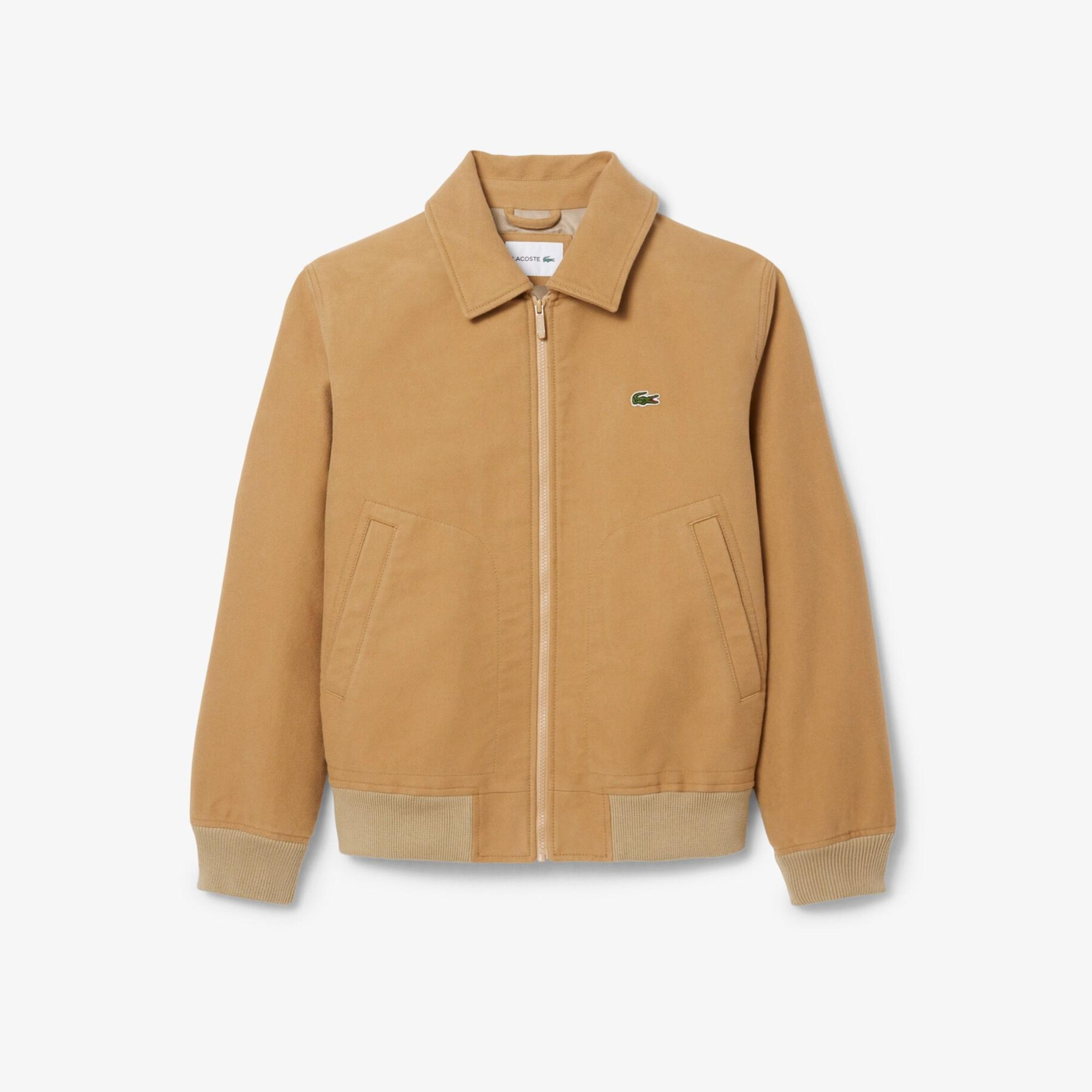 Lacoste Erkek Classic Fit Gömlek Yaka Bej Ceket