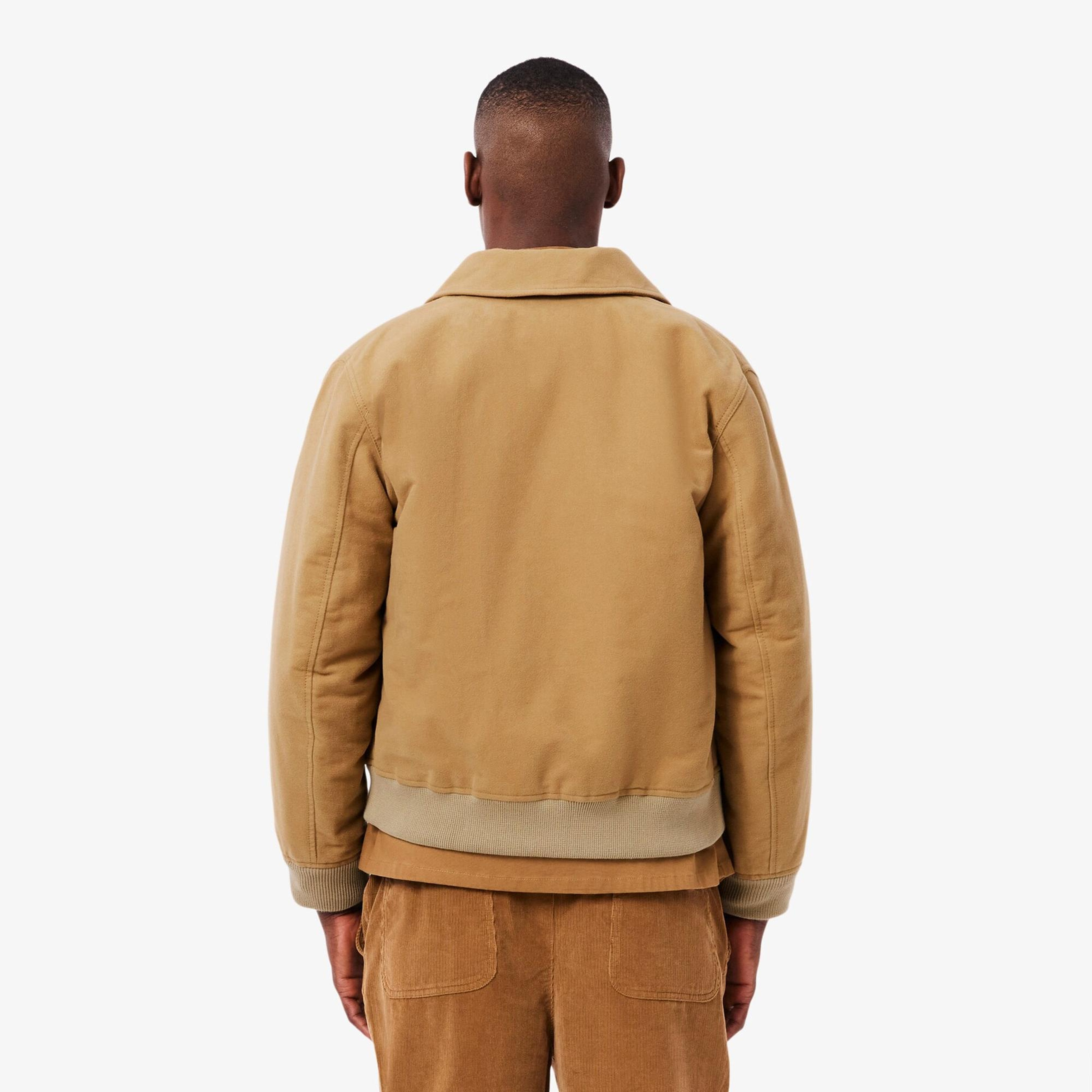 Lacoste Erkek Classic Fit Gömlek Yaka Bej Ceket