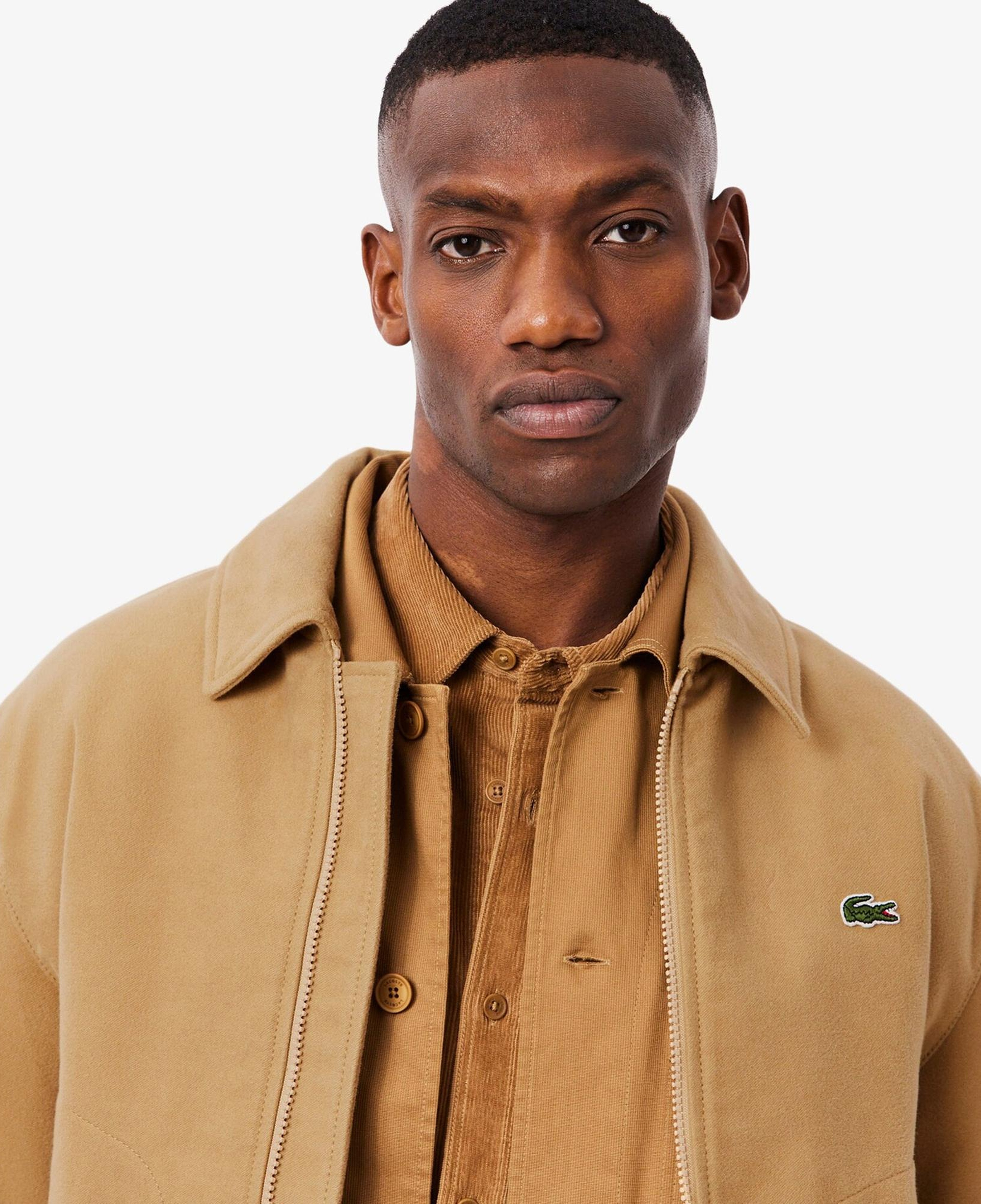 Lacoste Erkek Classic Fit Gömlek Yaka Bej Ceket