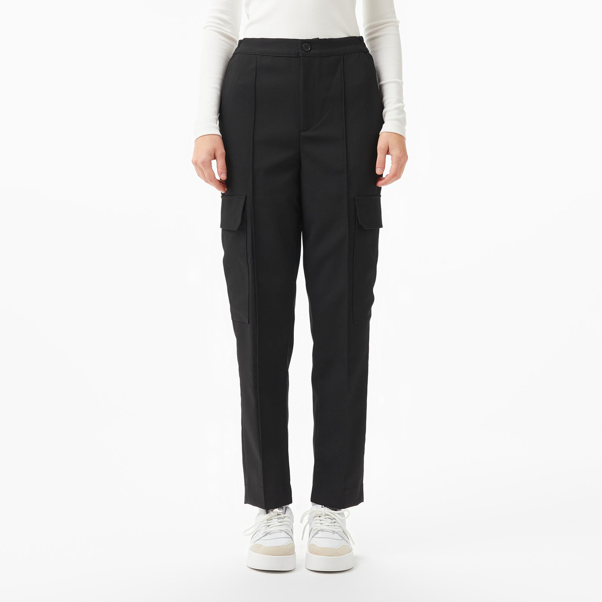 Lacoste Kadın Regular Fit Siyah Pantolon