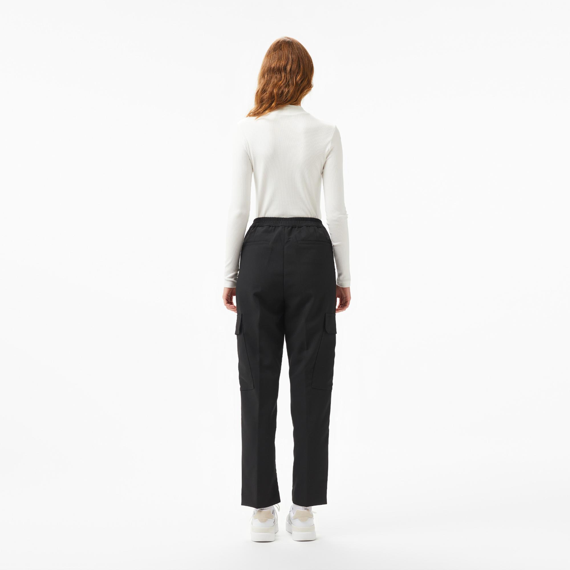 Lacoste Kadın Regular Fit Siyah Pantolon