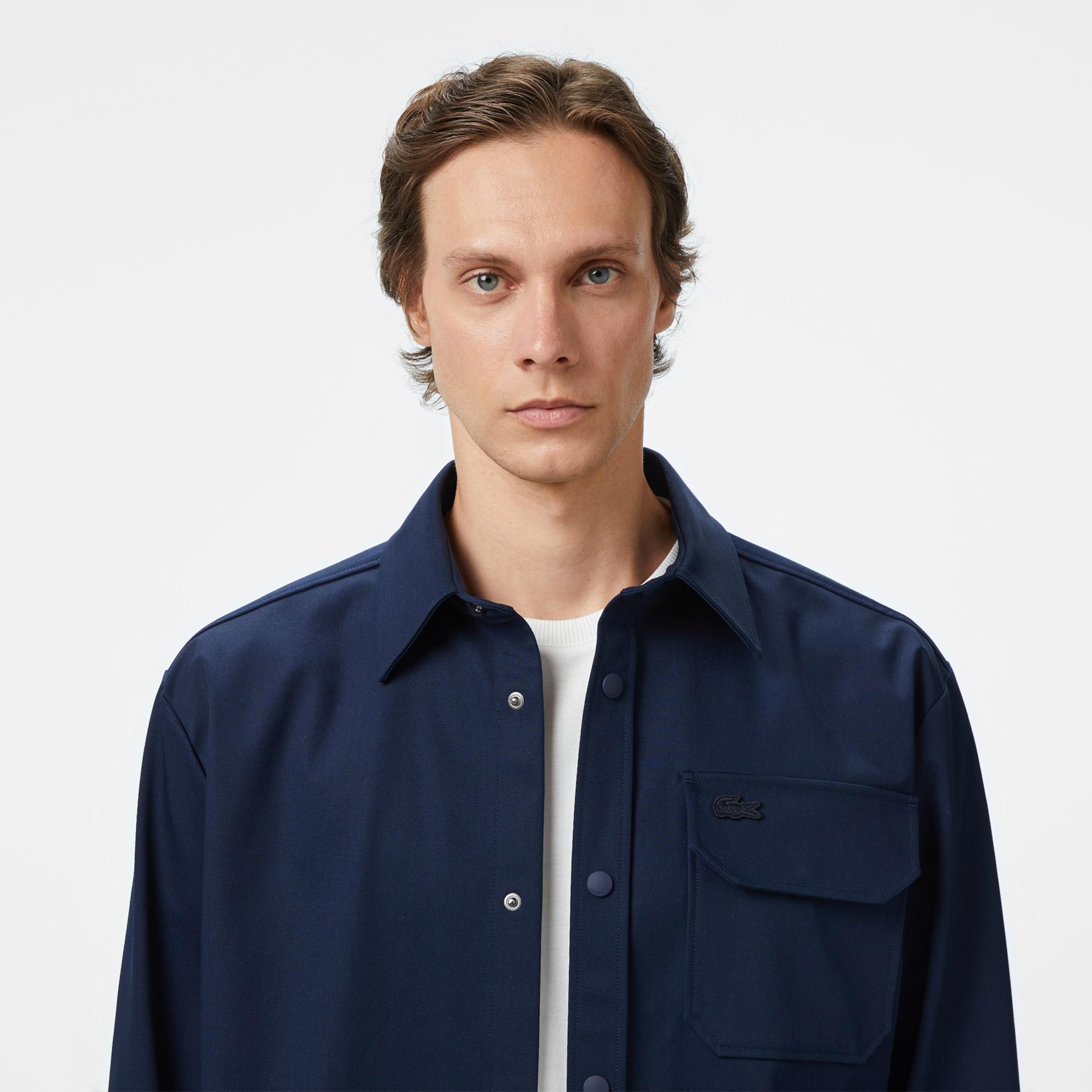 Lacoste Erkek Relaxed Fit Lacivert Gömlek