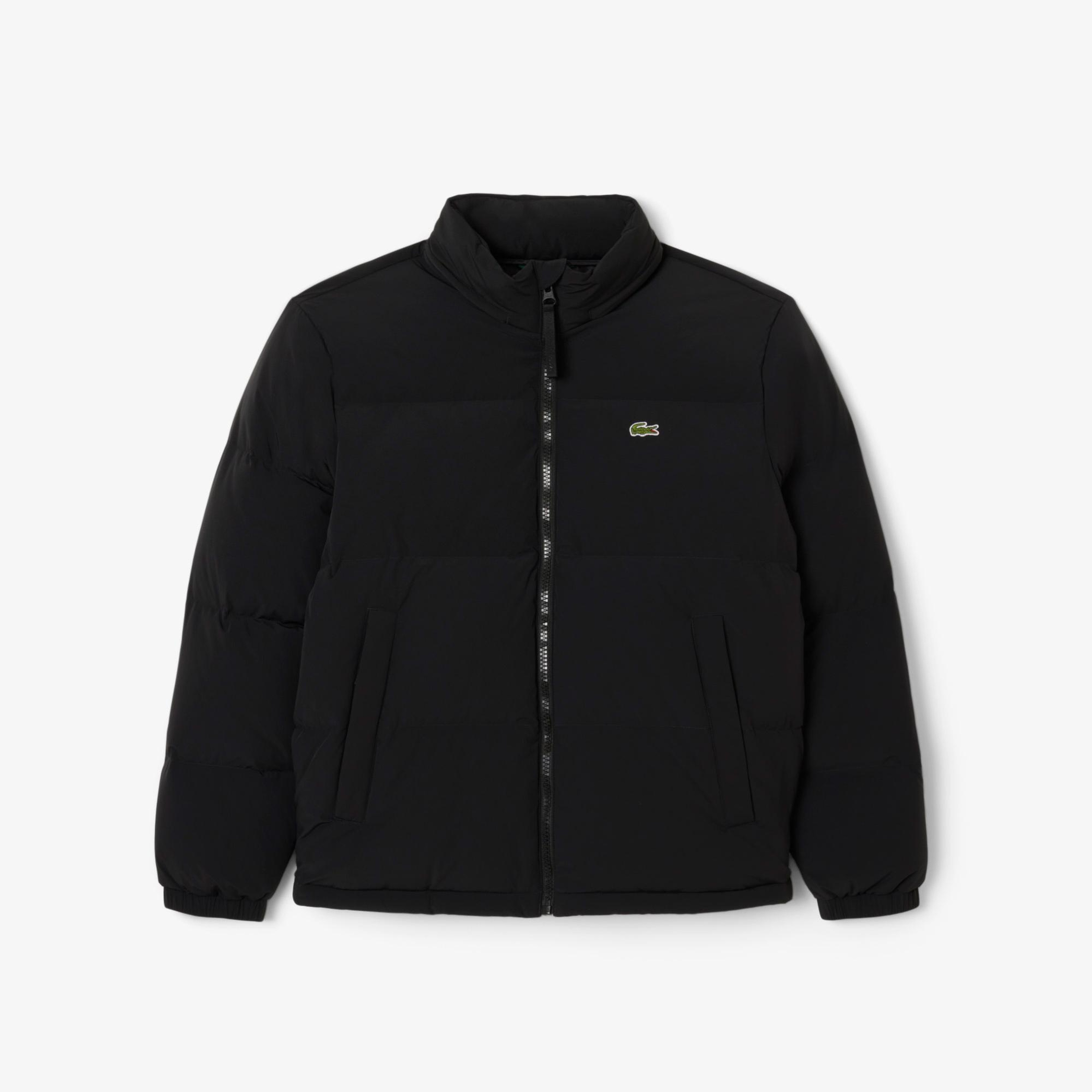 Lacoste Erkek Relaxed Fit Kapüşonlu Siyah Mont