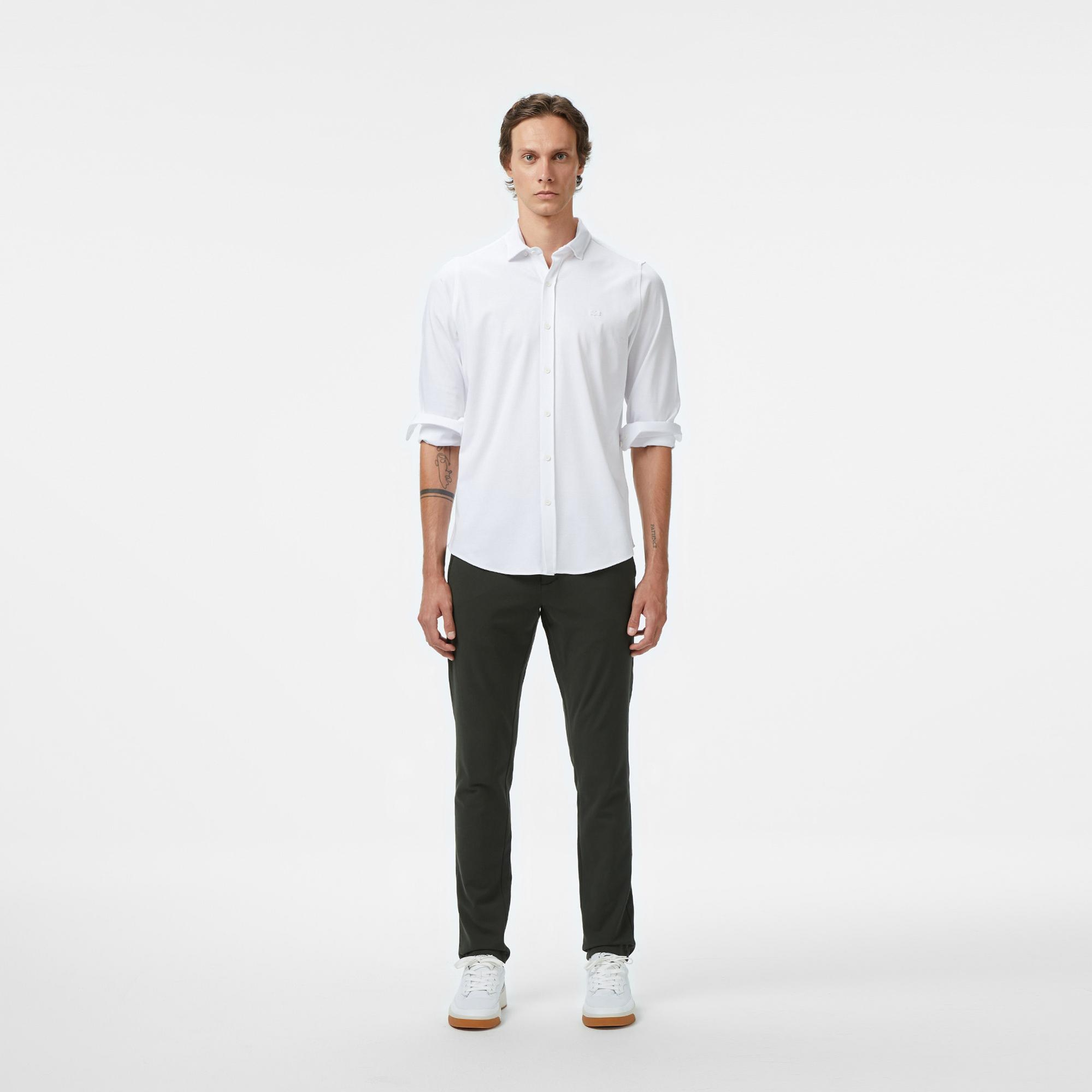 Lacoste Erkek Slim Fit Haki Chino Pantolon