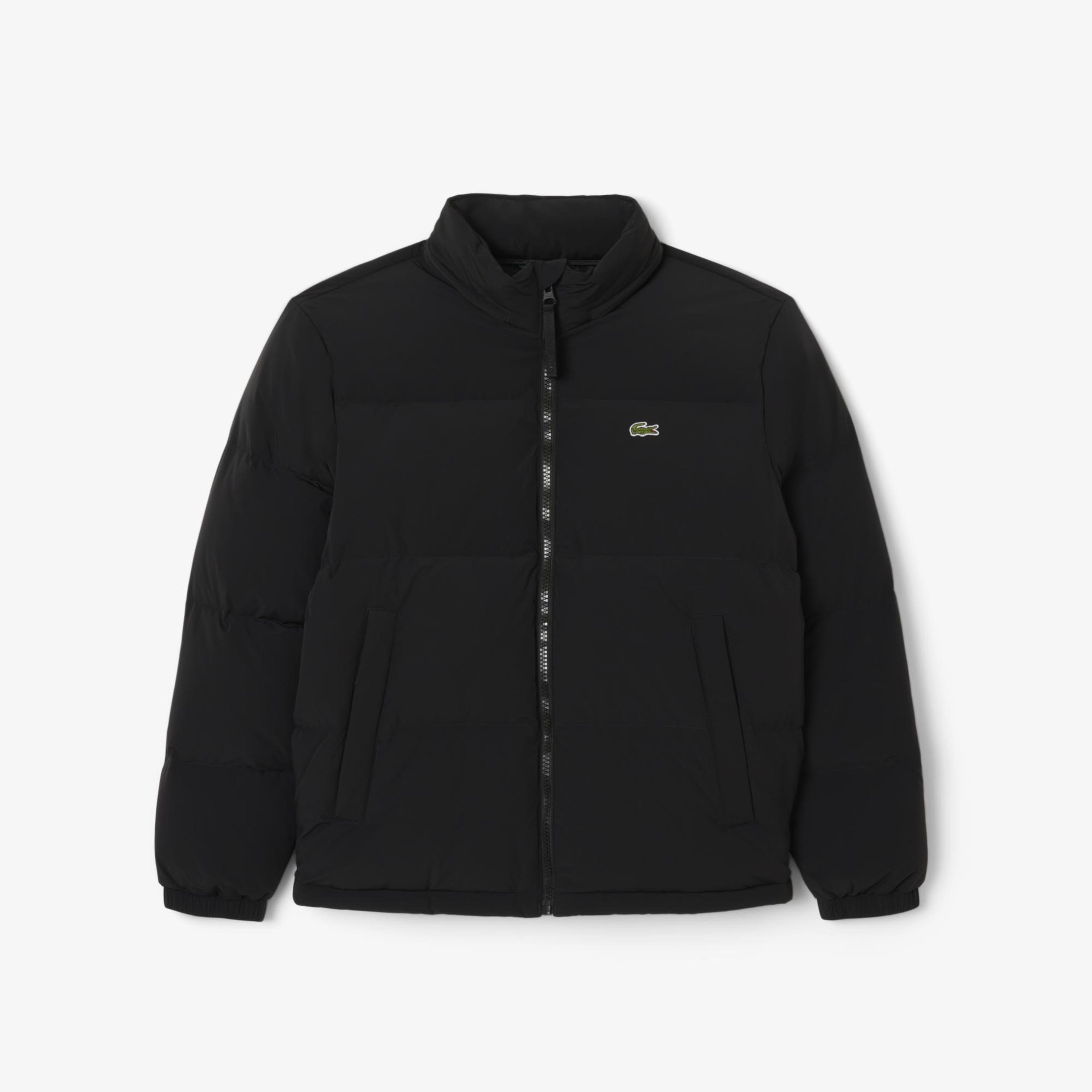 Lacoste Erkek Relaxed Fit Kapüşonlu Siyah Mont