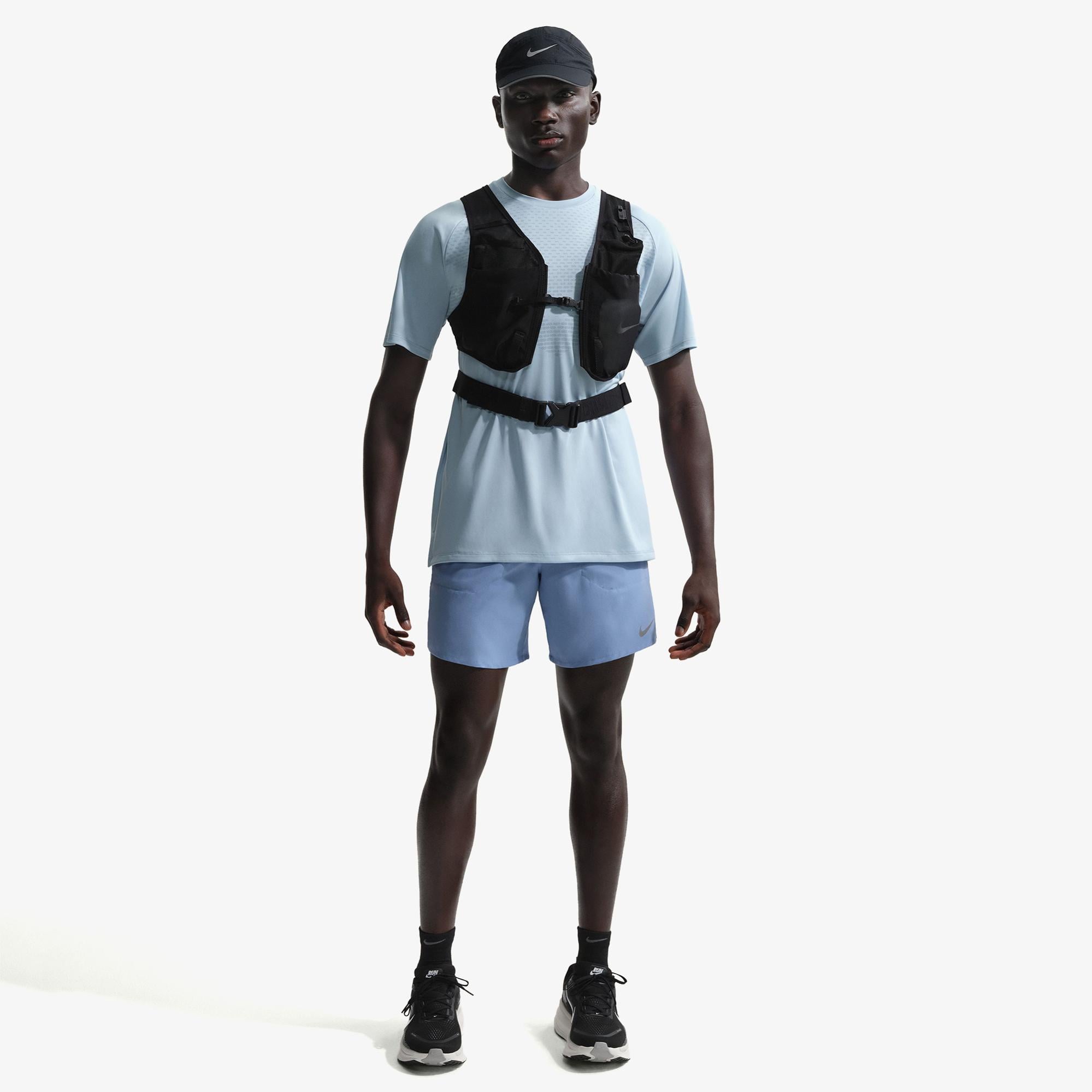 Nike Dri-Fit Stride Erkek Mavi T-Shirt