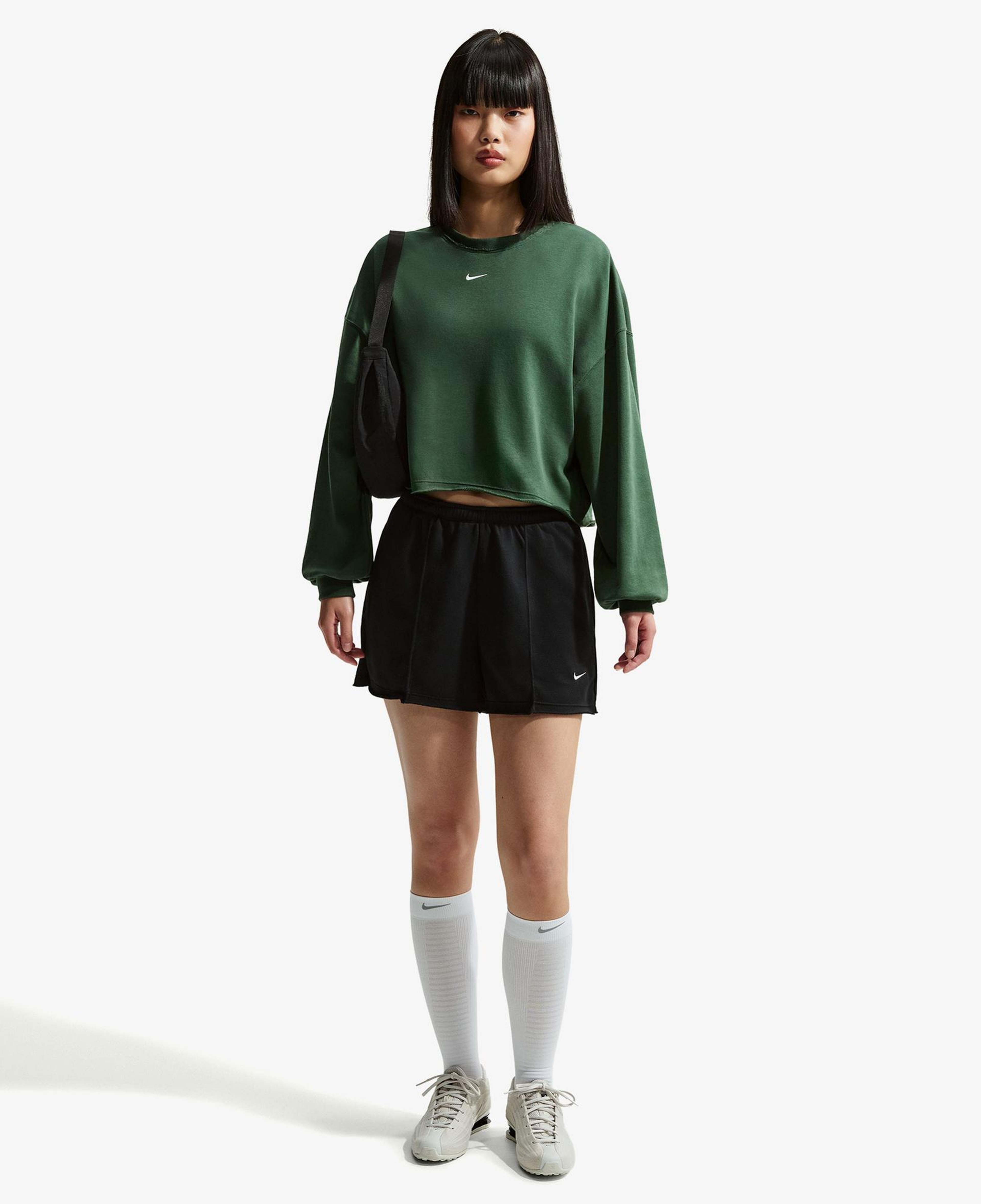 Nike Sportswear Chill Terry Kadın Yeşil Sweatshirt