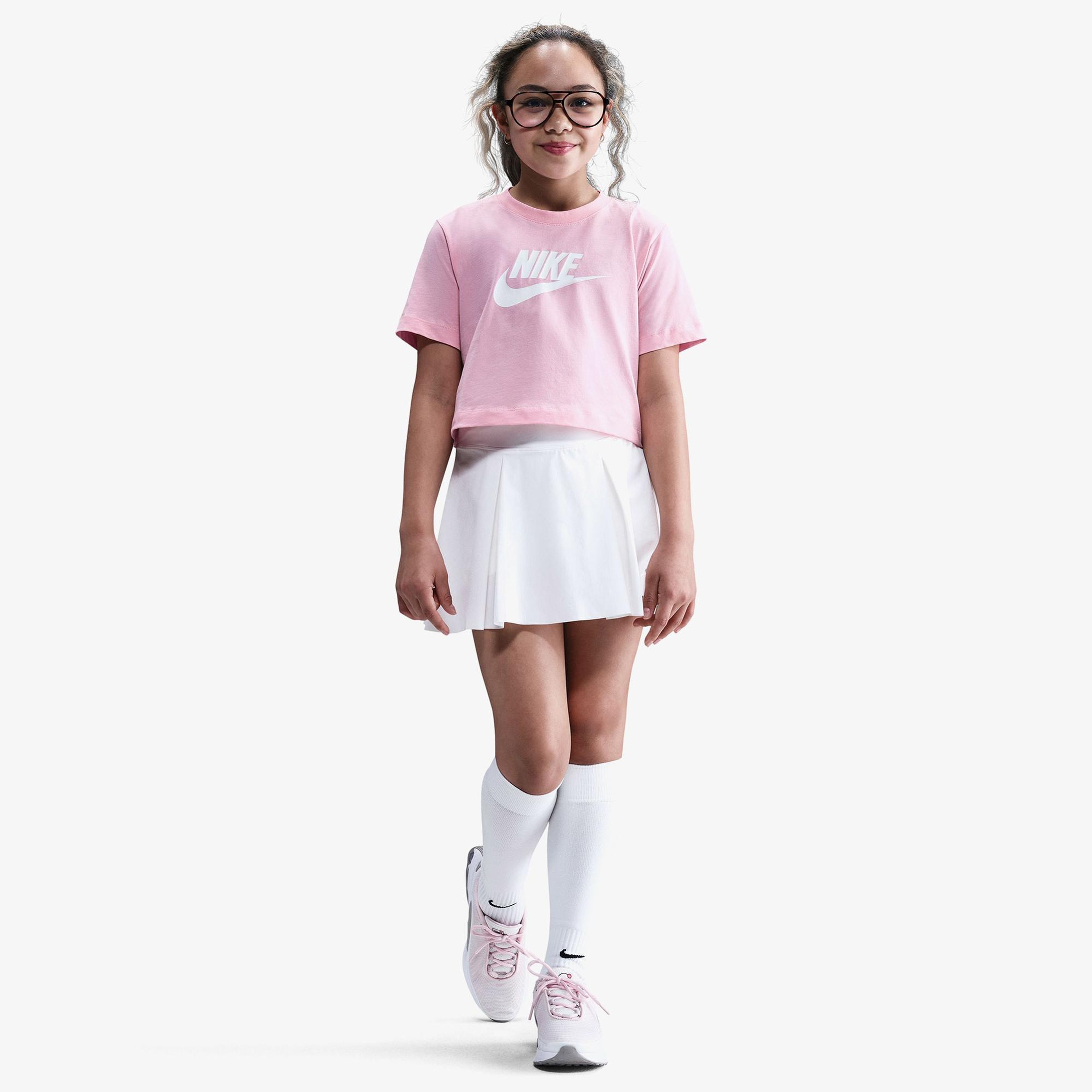 Nike Sportswear Futura Çocuk Pembe Crop T-Shirt