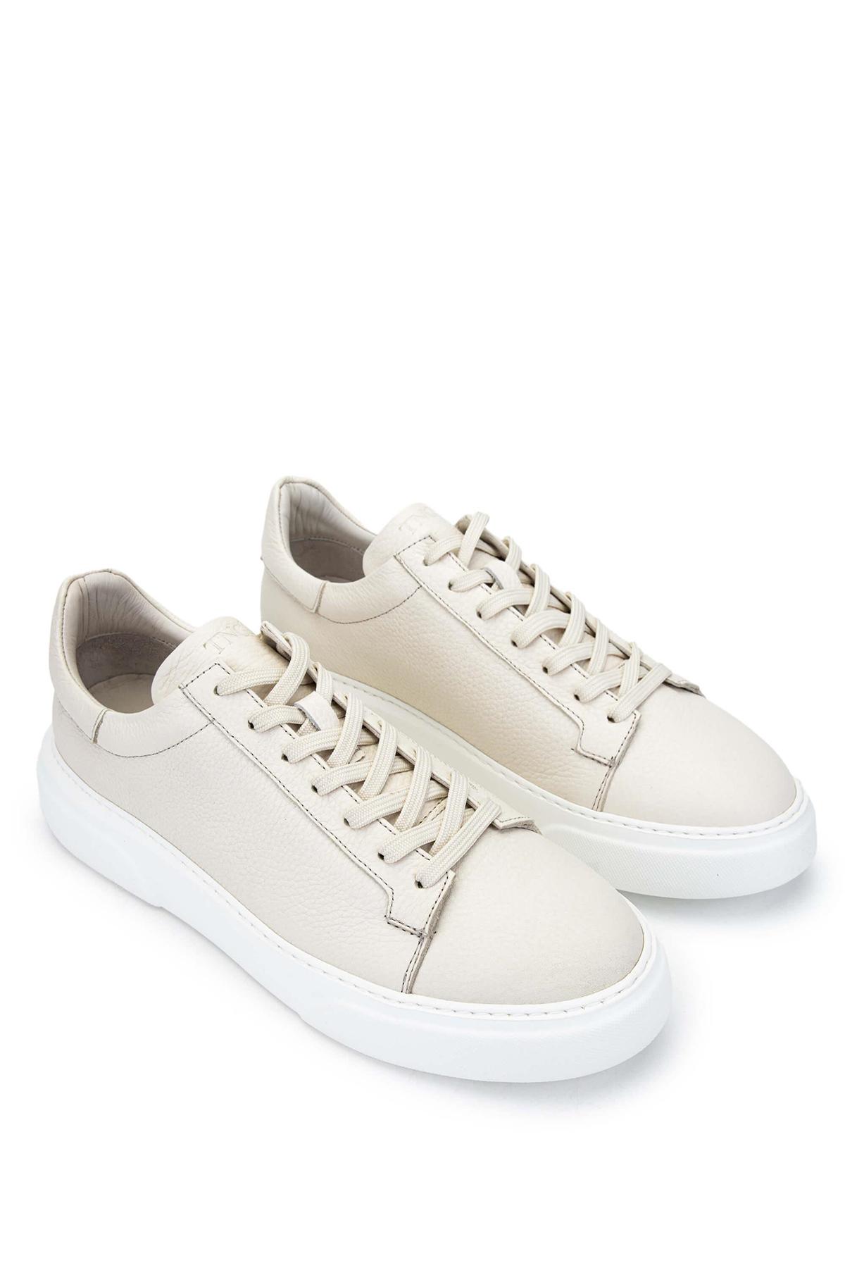 Tamer Tanca Erkek Hakiki Deri Bej Sneakers & Spor Ayakkabı