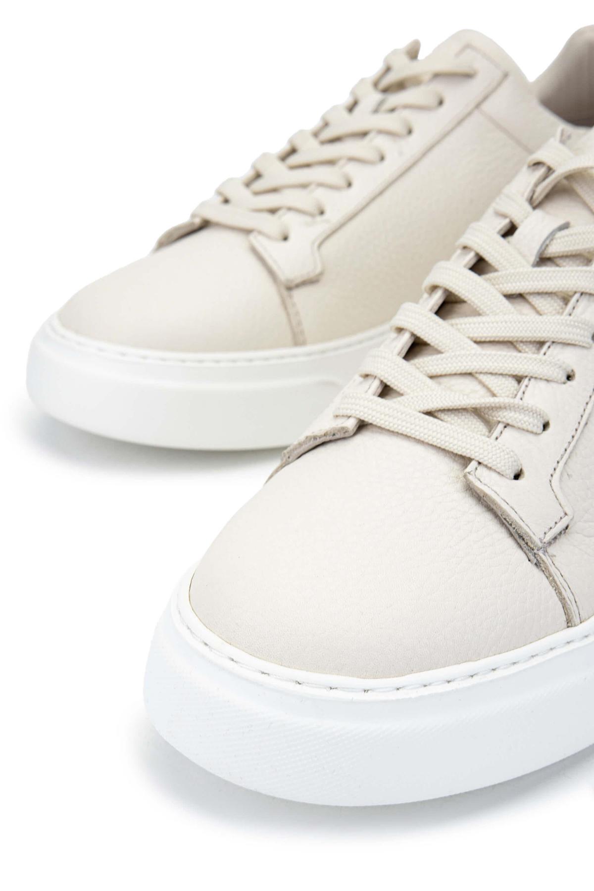 Tamer Tanca Erkek Hakiki Deri Bej Sneakers & Spor Ayakkabı