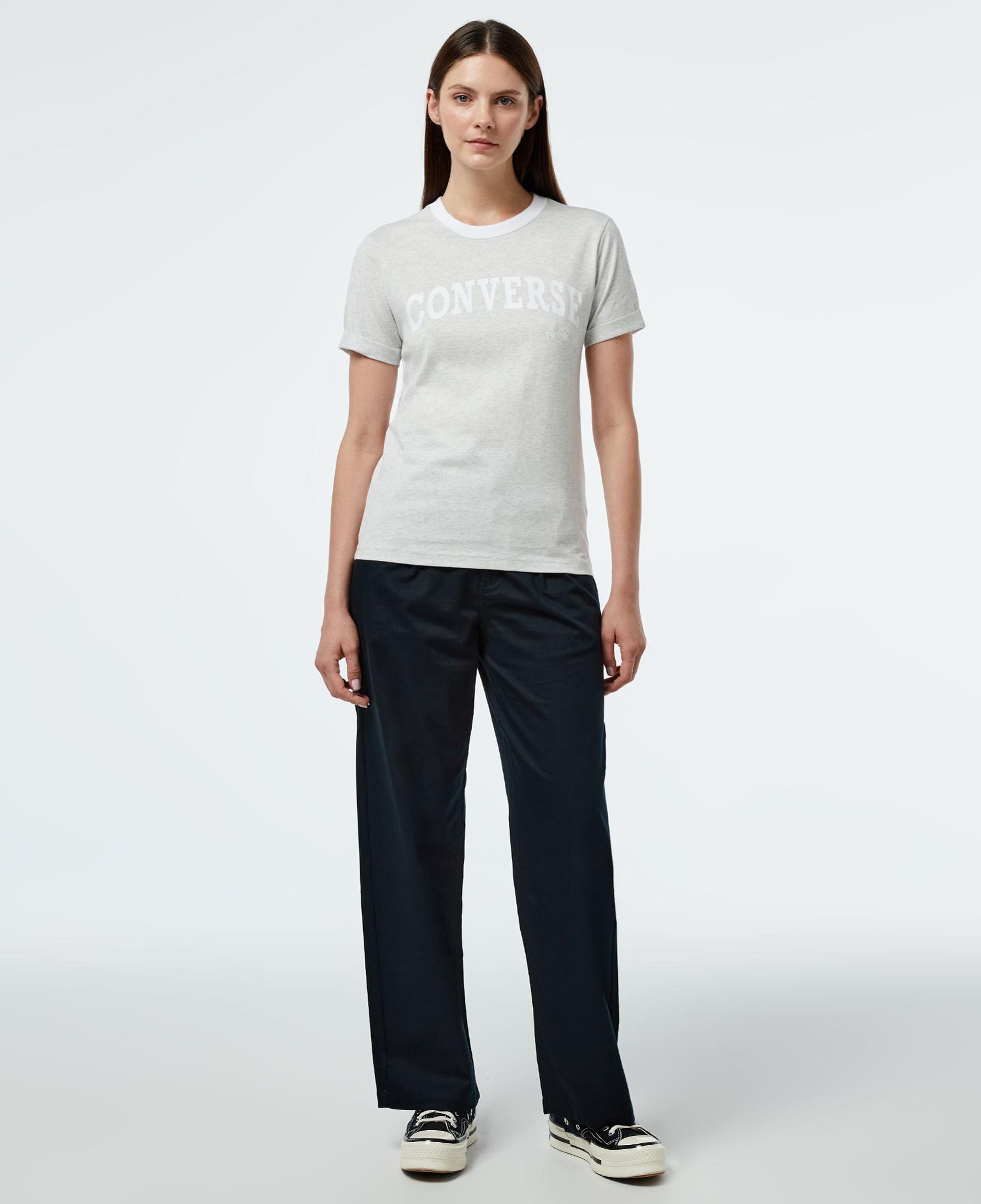 Converse Retro Ringer Kadın Gri T-Shirt