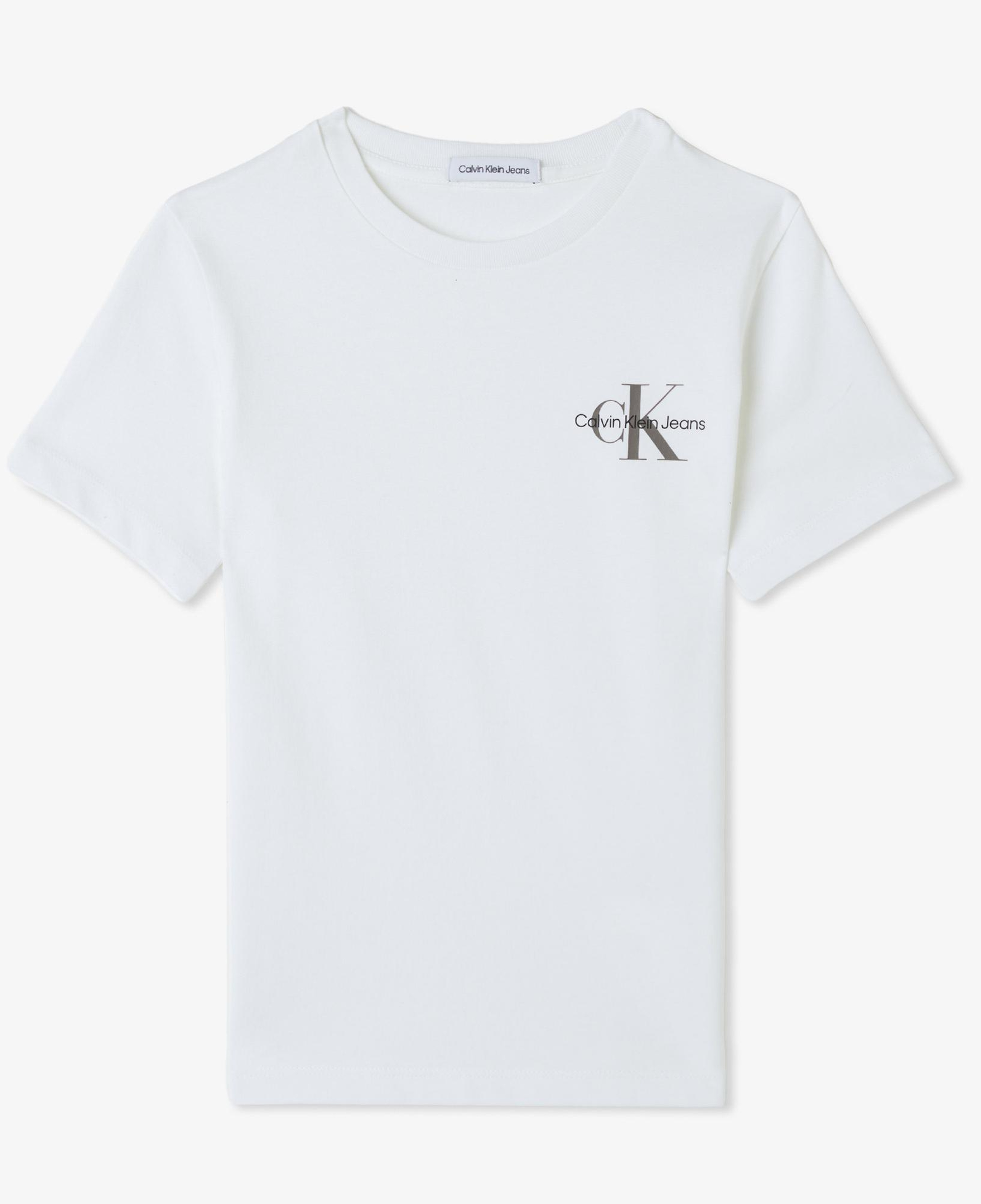 Calvin Klein Jeans Chest Monogram Çocuk Beyaz T-Shirt