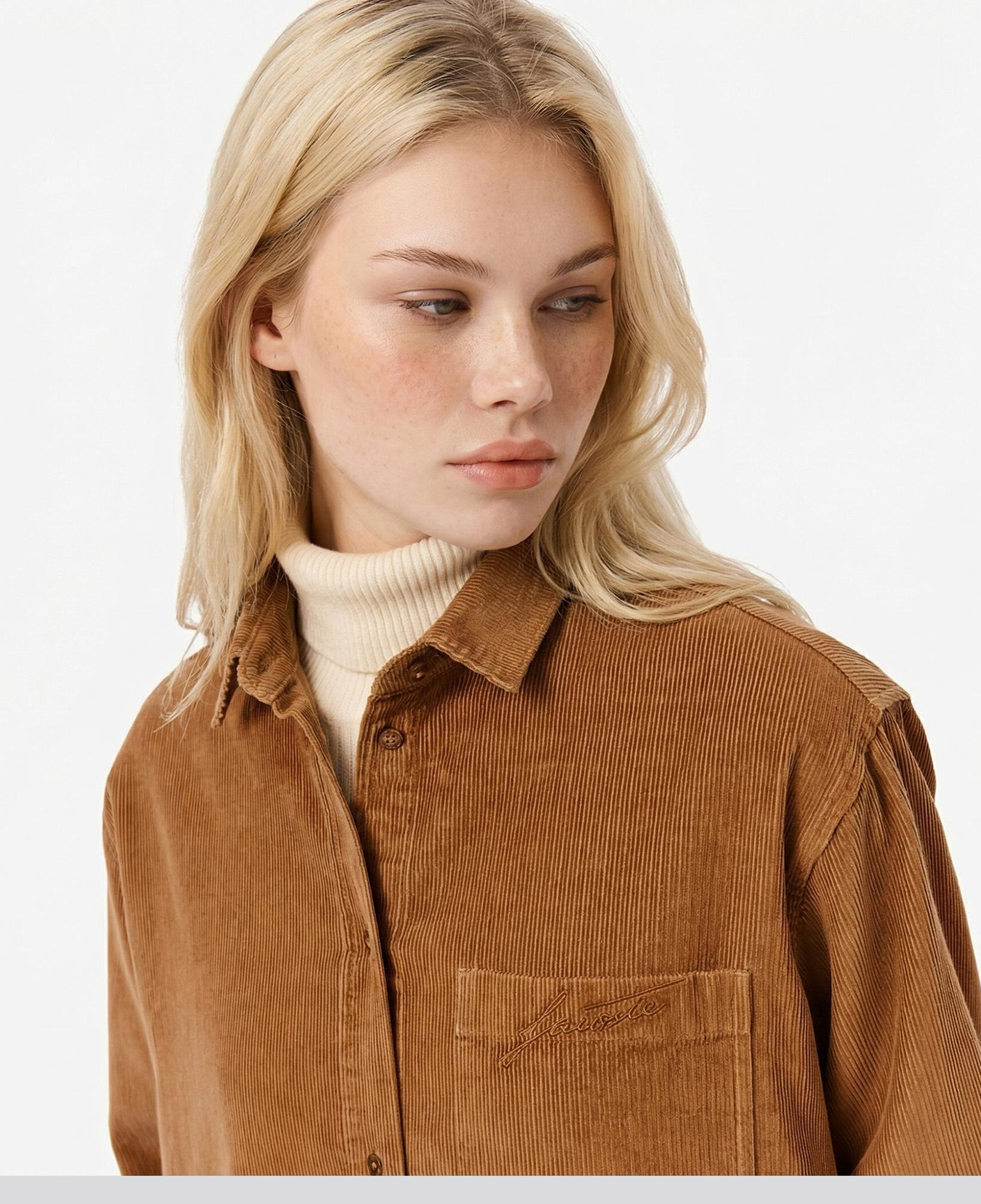 Lacoste Kadın Oversize Fit Kahverengi Gömlek