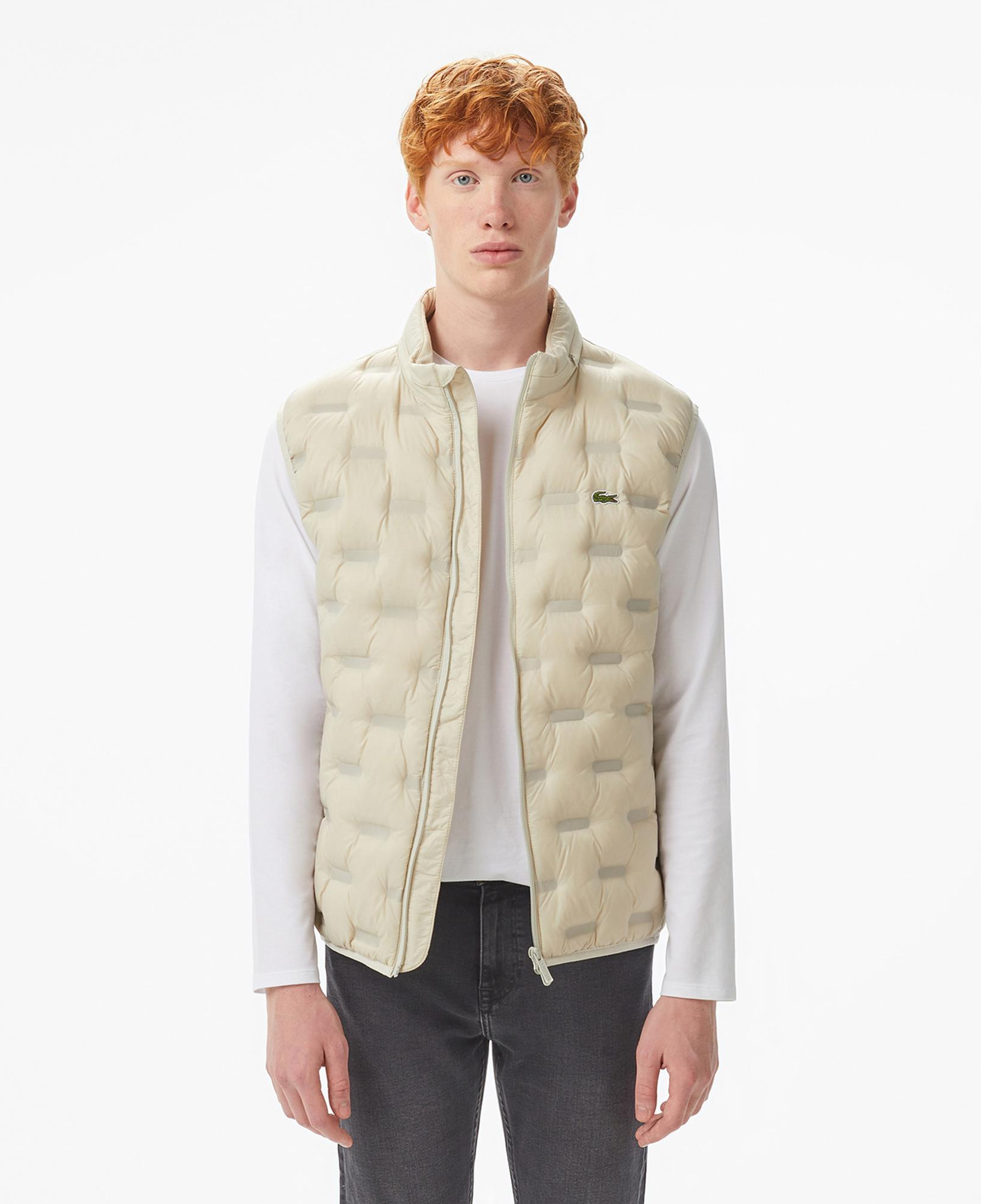 Lacoste Erkek Dik Yaka Kapitone Açık Gri Yelek