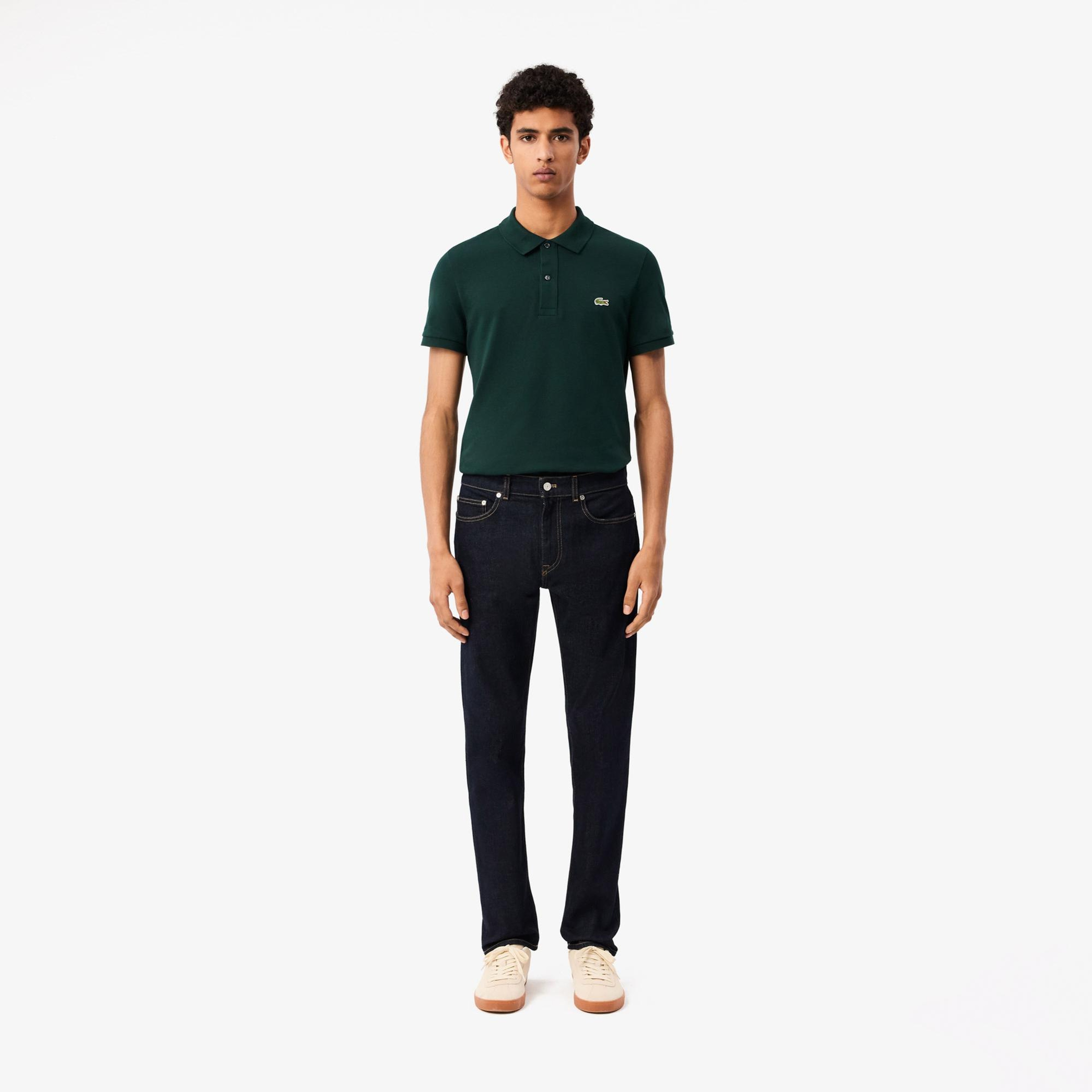 Lacoste Erkek Slim Fit Koyu Mavi Jean Pantolon