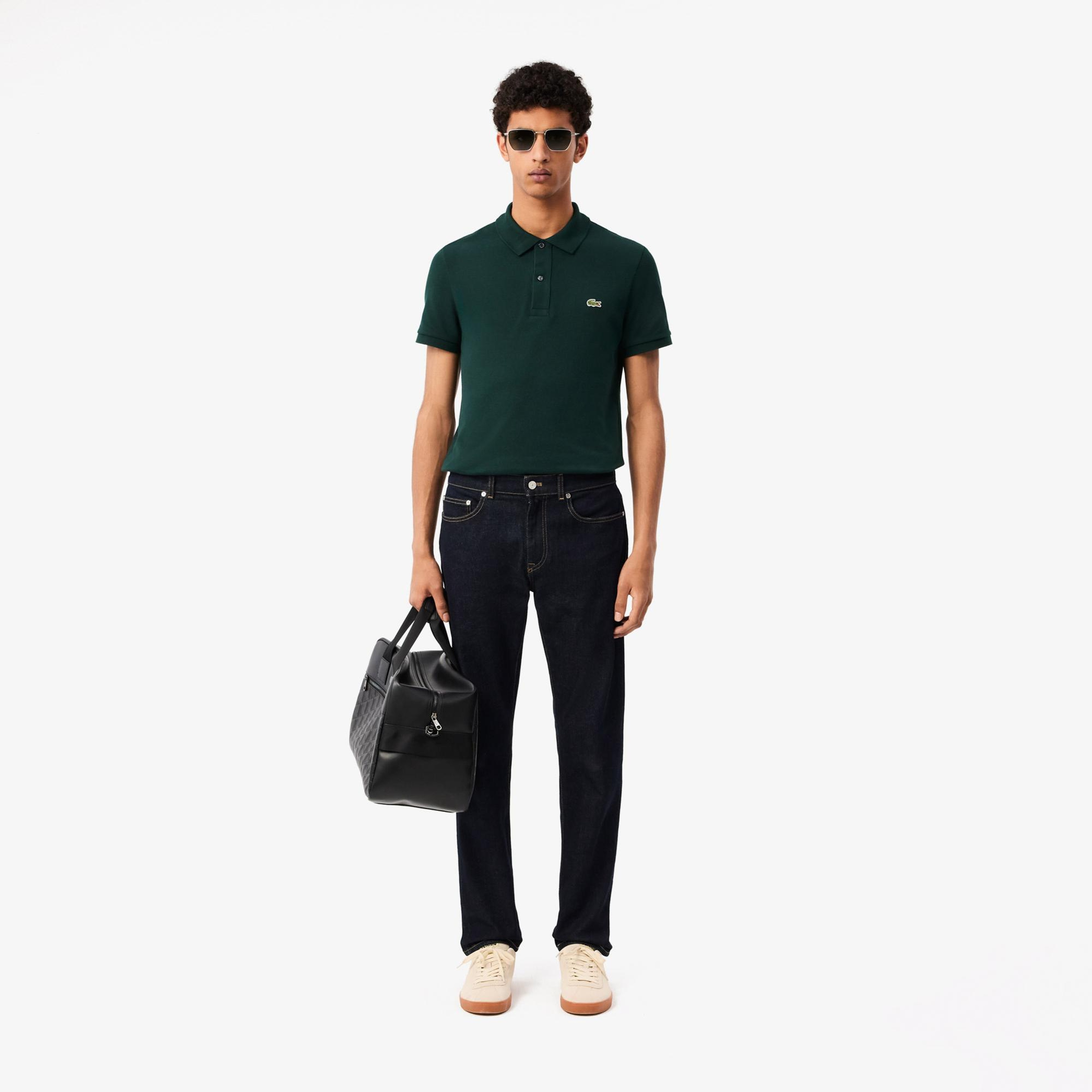 Lacoste Erkek Slim Fit Koyu Mavi Jean Pantolon