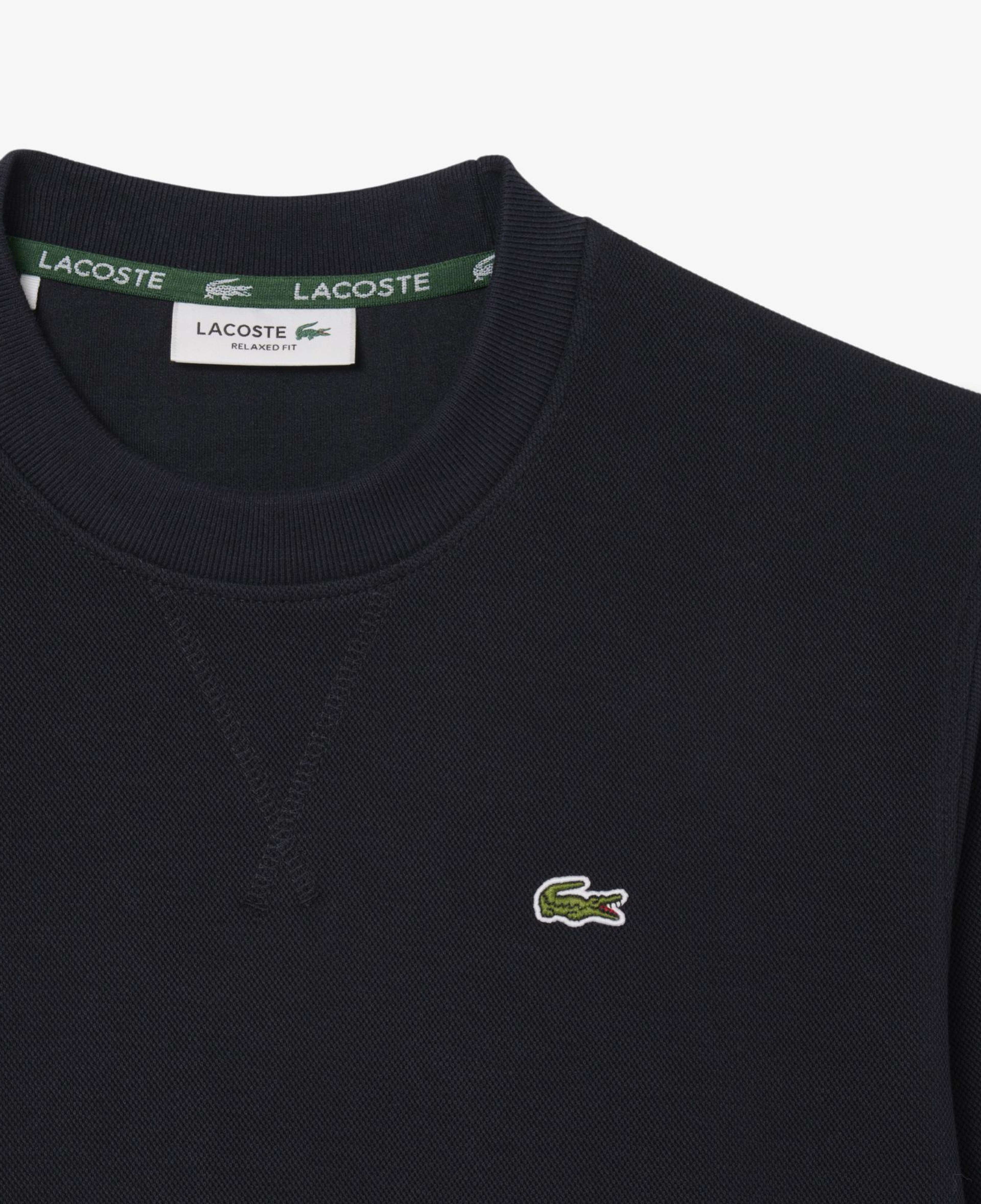 Lacoste Kadın Relaxed Fit Bisiklet Yaka Lacivert Sweatshirt