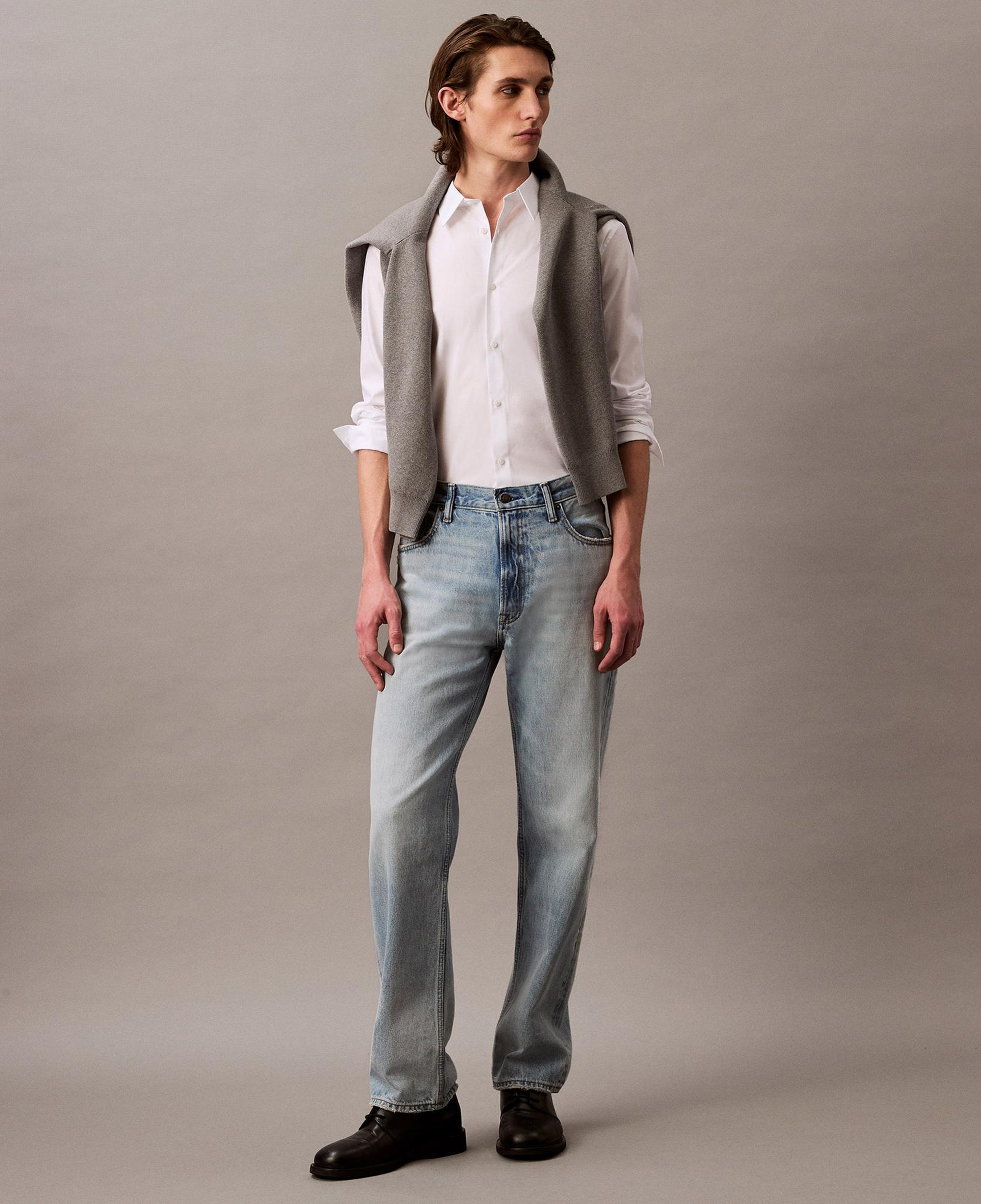 Calvin Klein Solid Slim Erkek Beyaz Gömlek