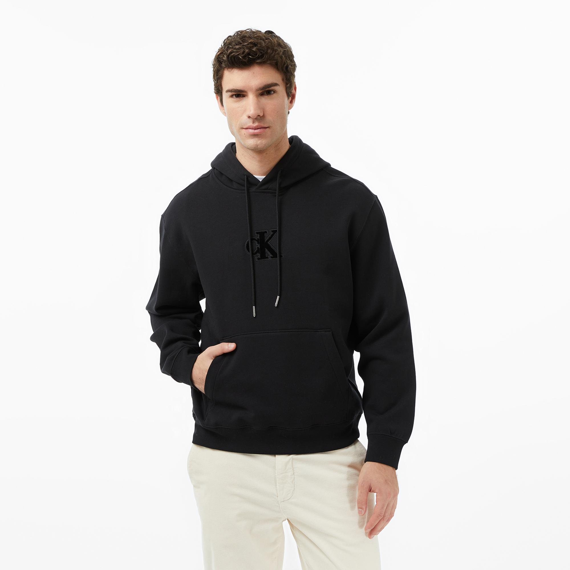 Calvin Klein Fleece Gift Giving Erkek Siyah Sweatshirt