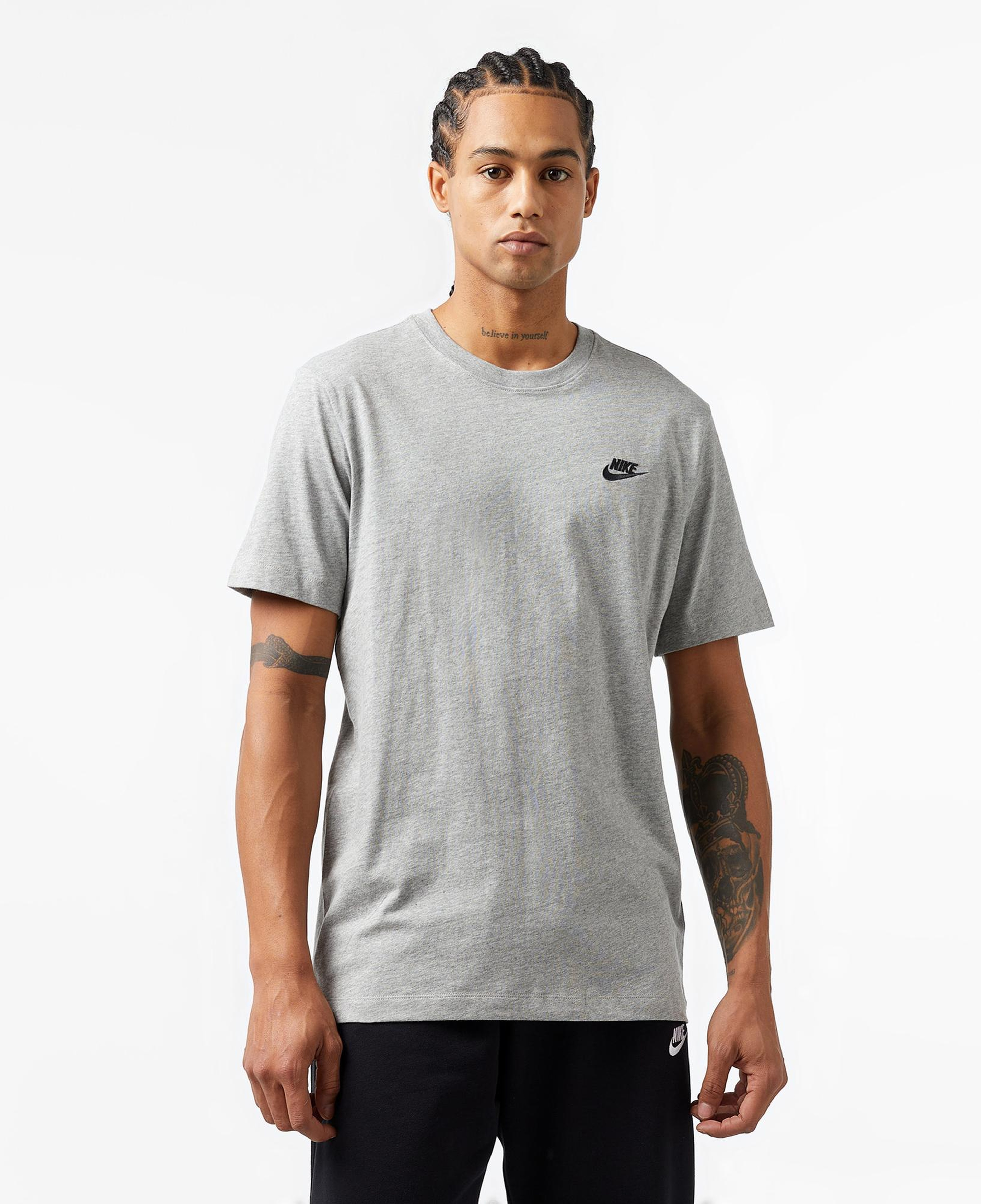 Nike Sportswear Club Erkek Gri T-Shirt
