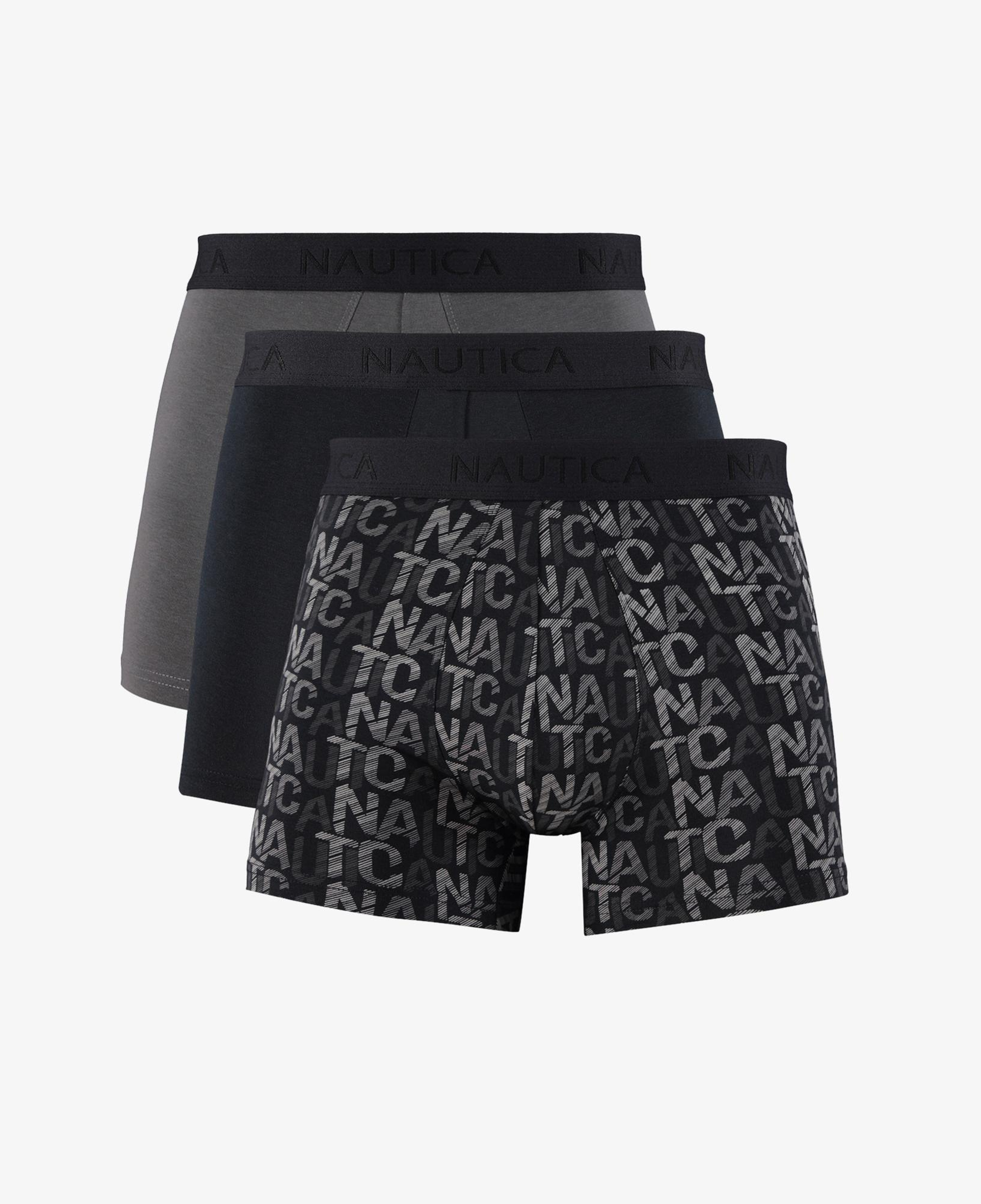 Nautica Erkek Siyah Standart Fit 3'lü Boxer