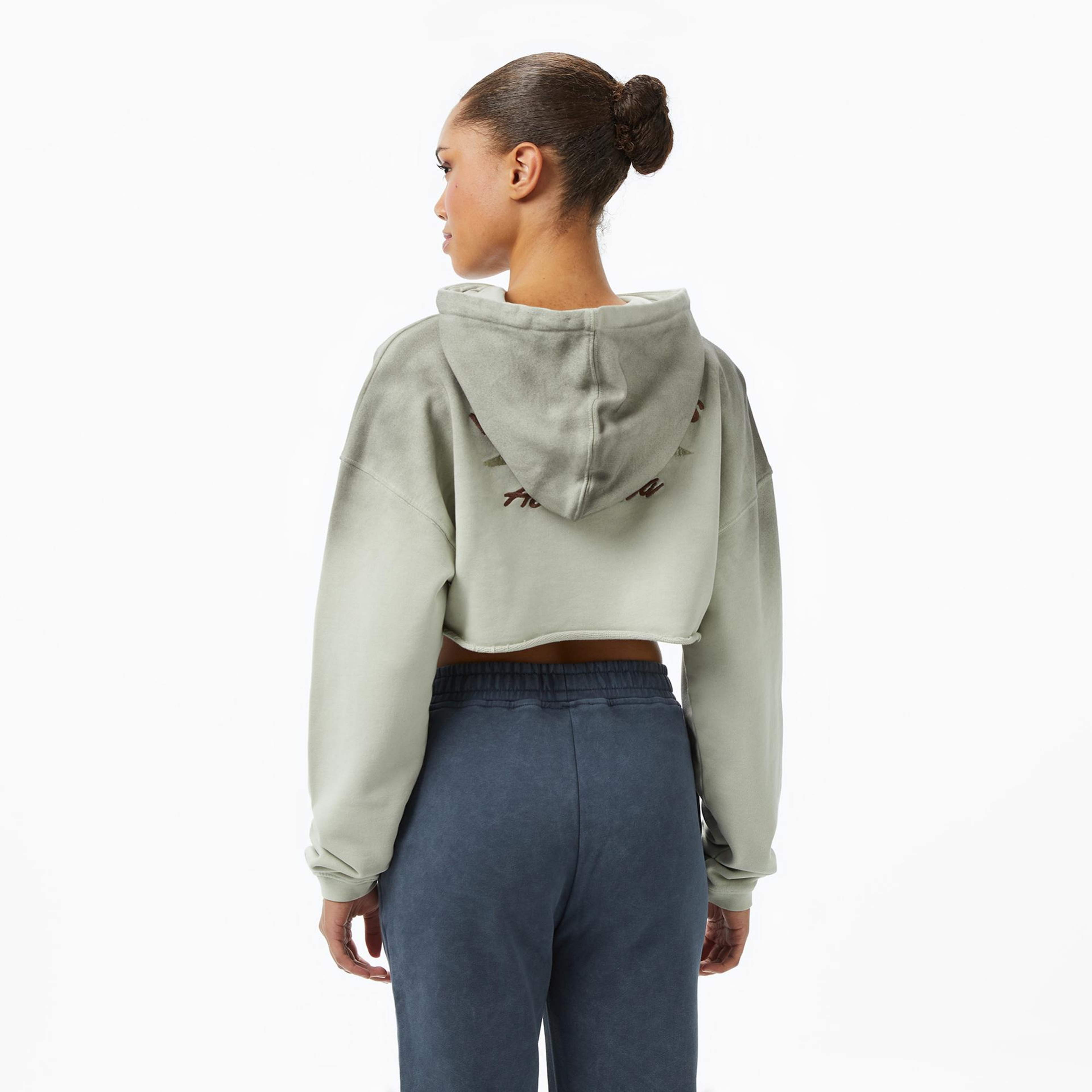 Les Benjamins Crop 006 Kadın Yeşil Sweatshirt