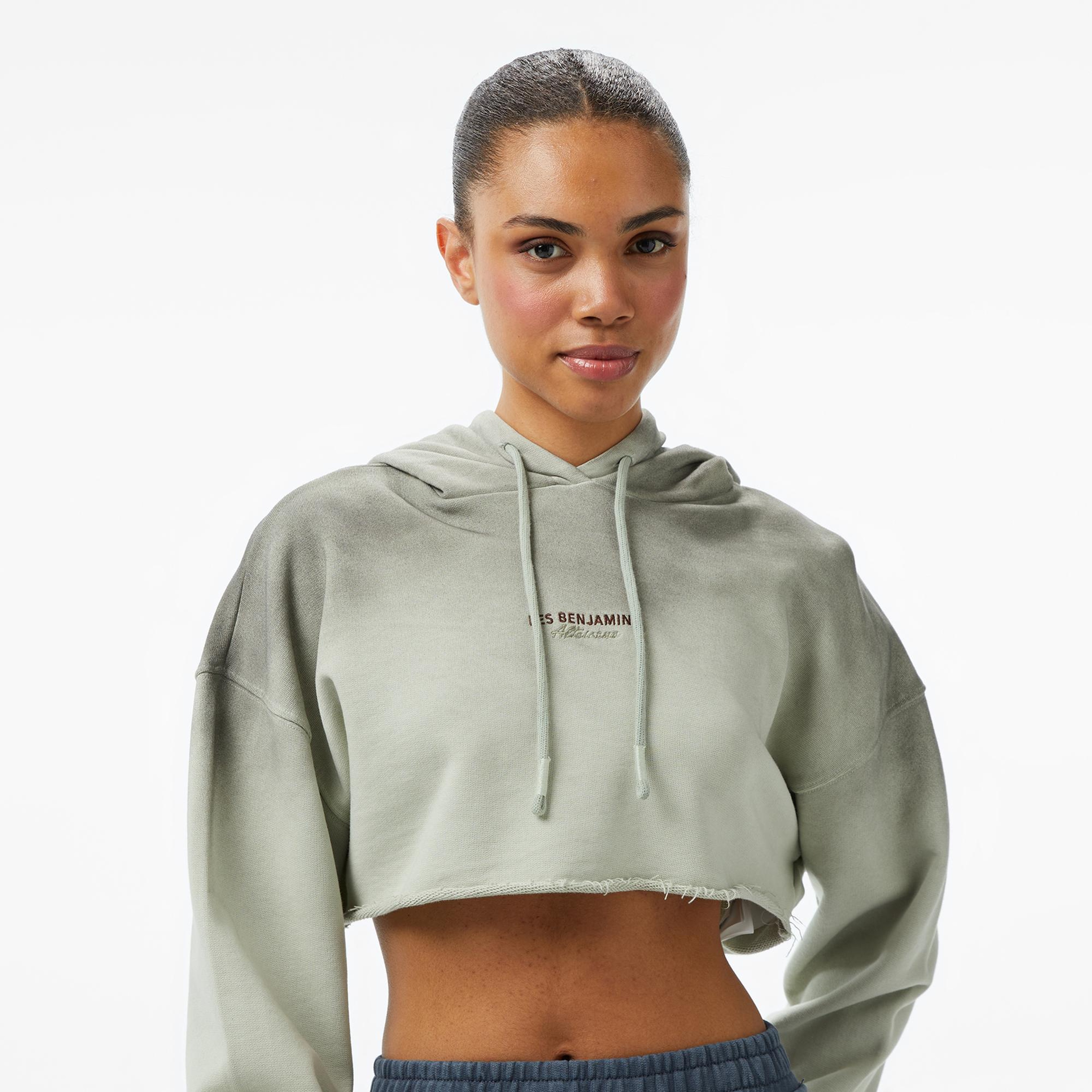 Les Benjamins Crop 006 Kadın Yeşil Sweatshirt