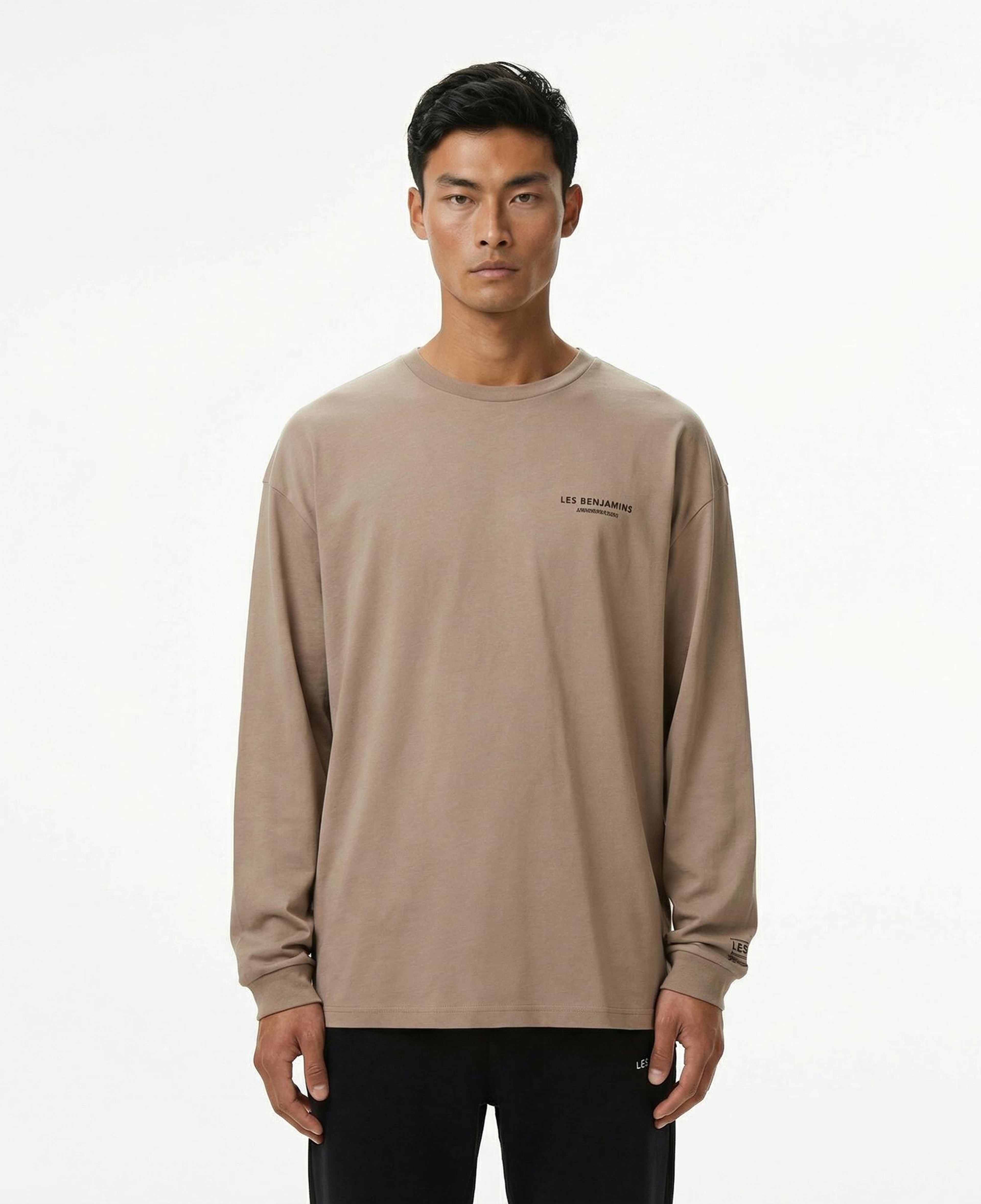 Les Benjamins 002 Erkek Bej T-Shirt