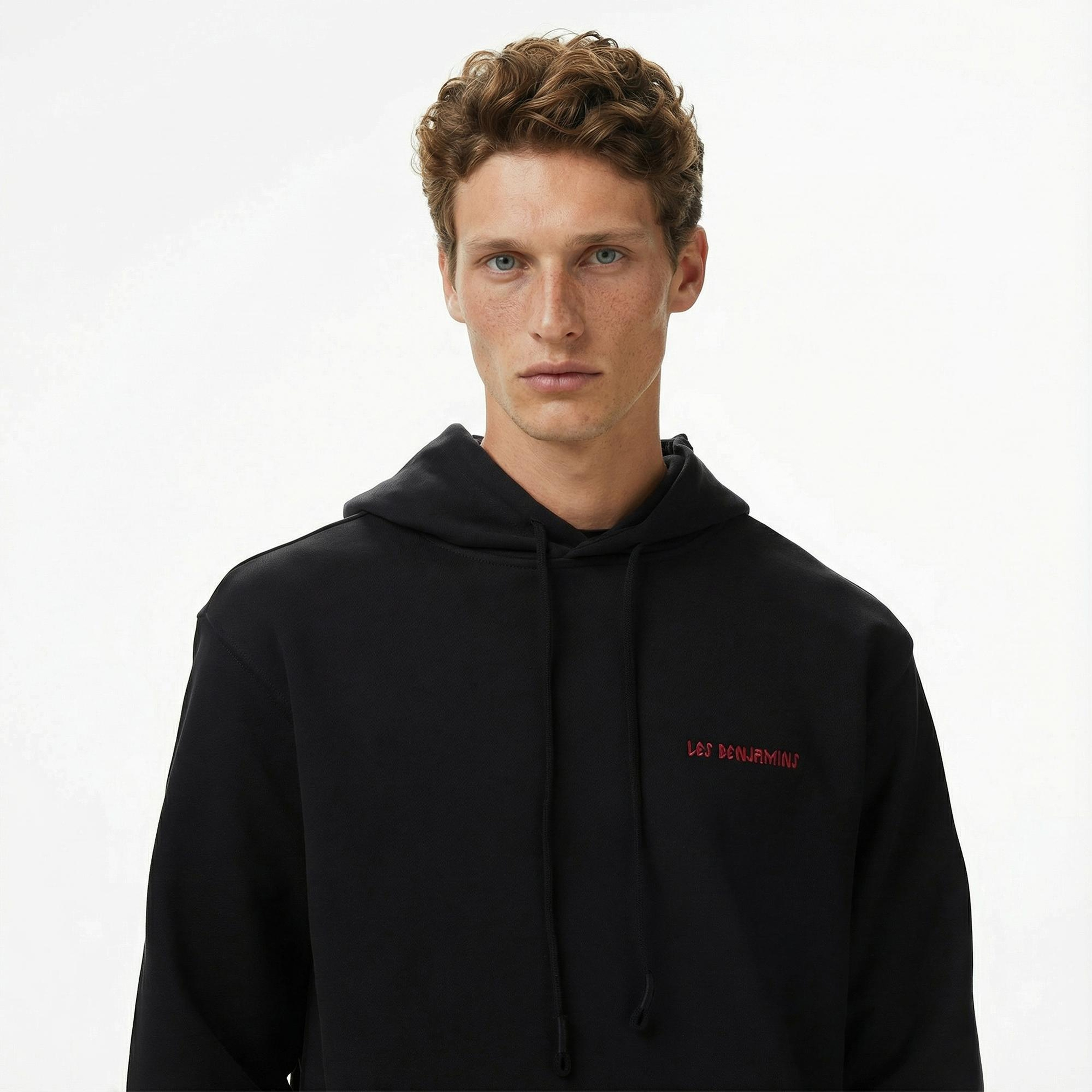 Les Benjamins 018 Erkek Siyah Sweatshirt