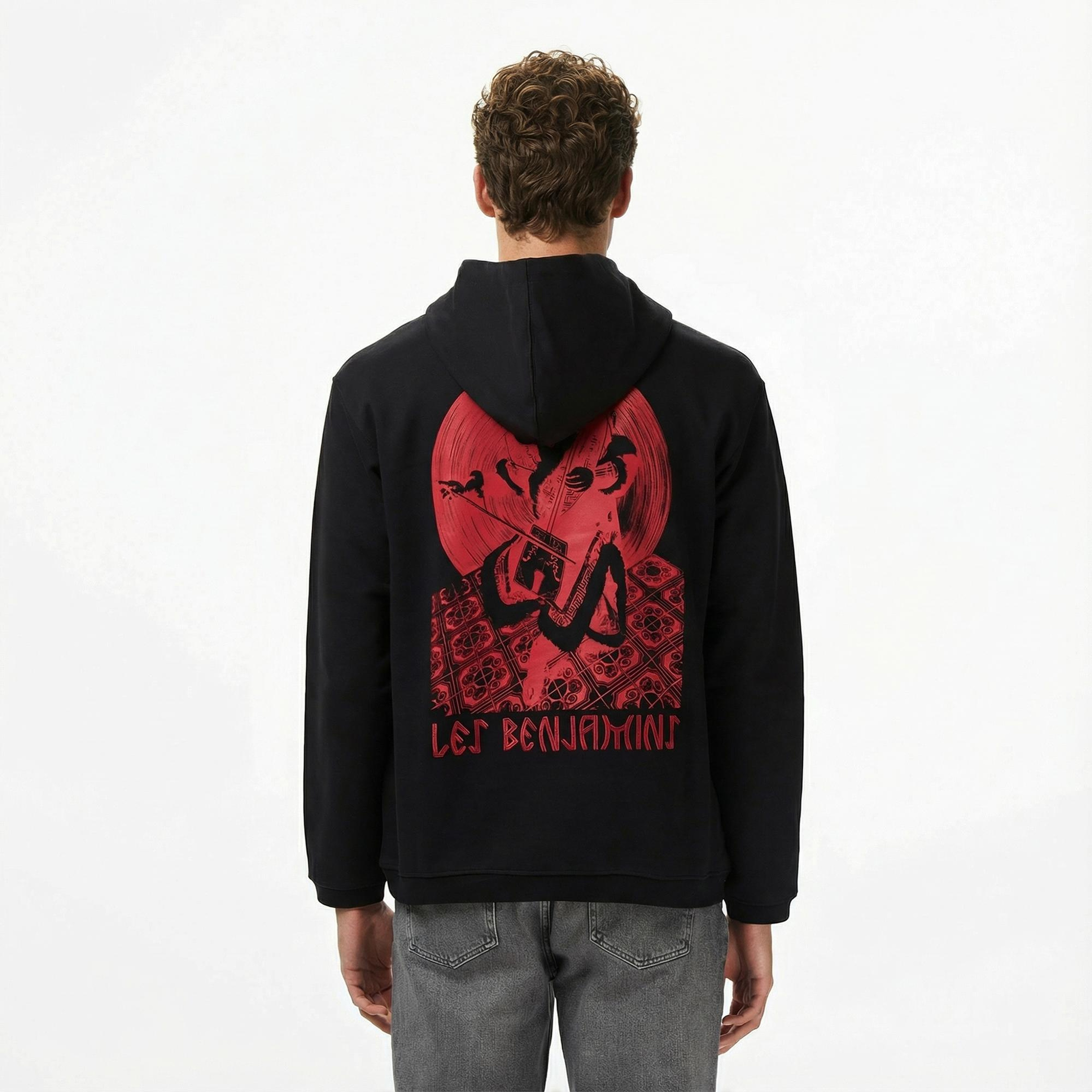 Les Benjamins 018 Erkek Siyah Sweatshirt
