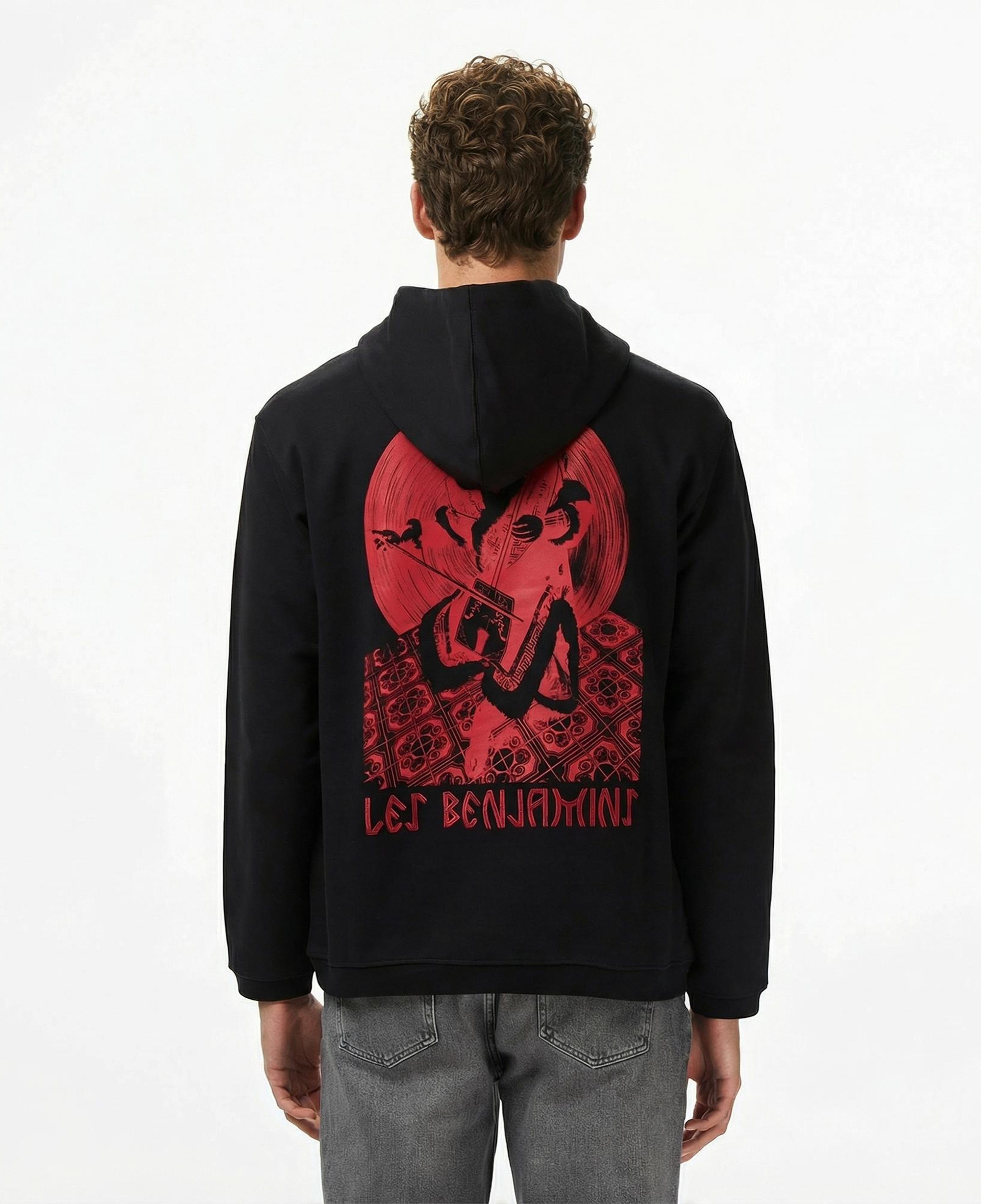 Les Benjamins 018 Erkek Siyah Sweatshirt