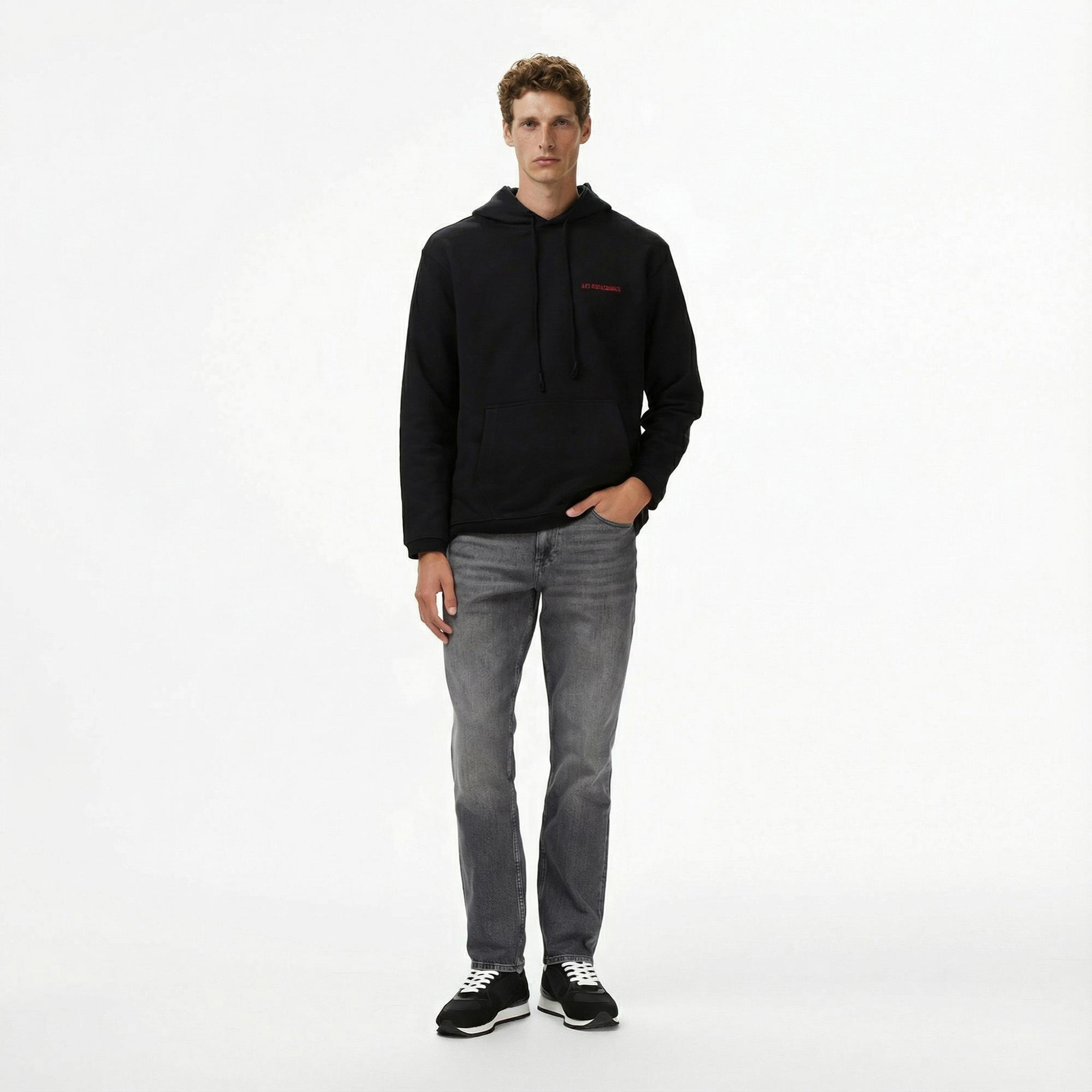 Les Benjamins 018 Erkek Siyah Sweatshirt