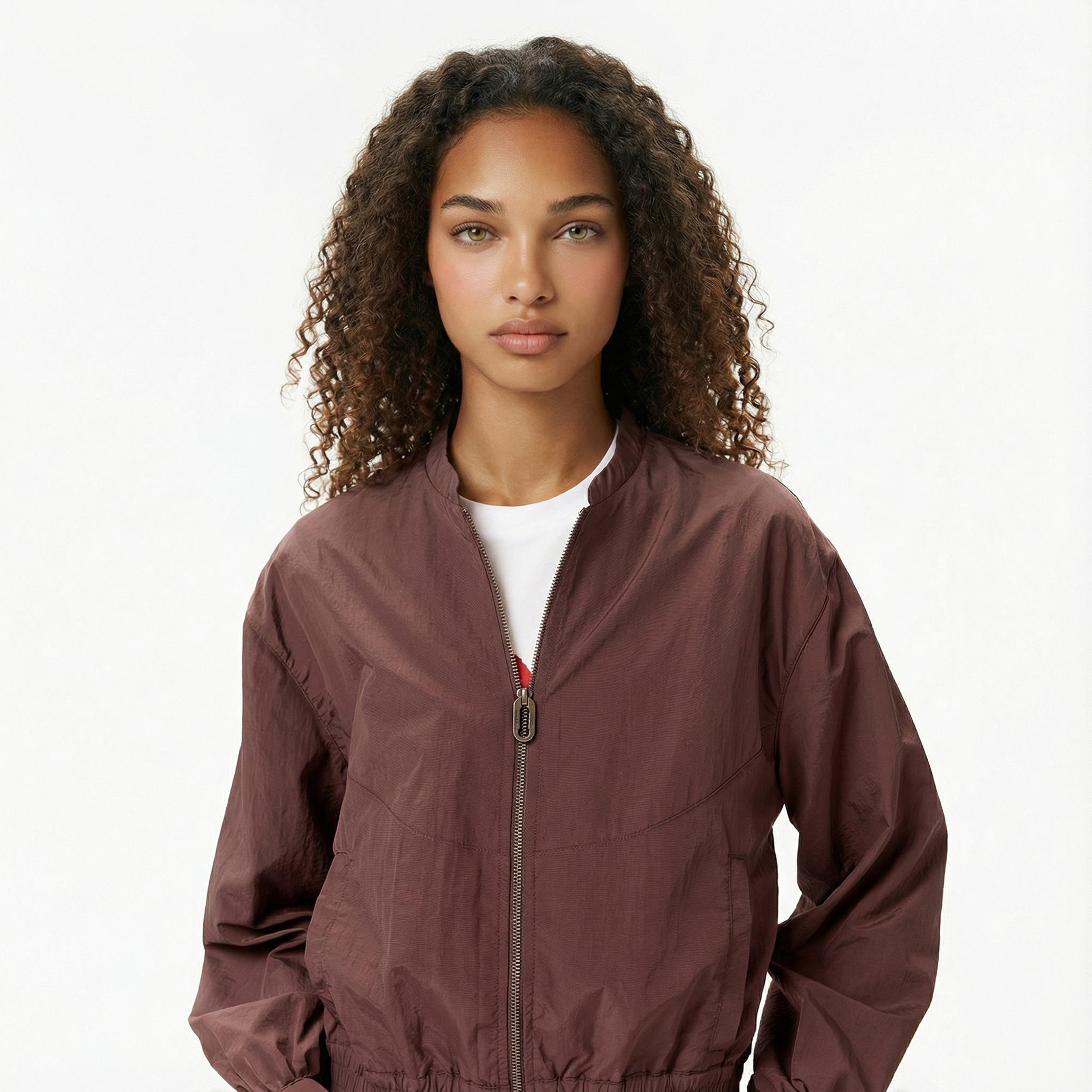 Les Benjamins Bomber 001 Kadın Kahverengi Ceket