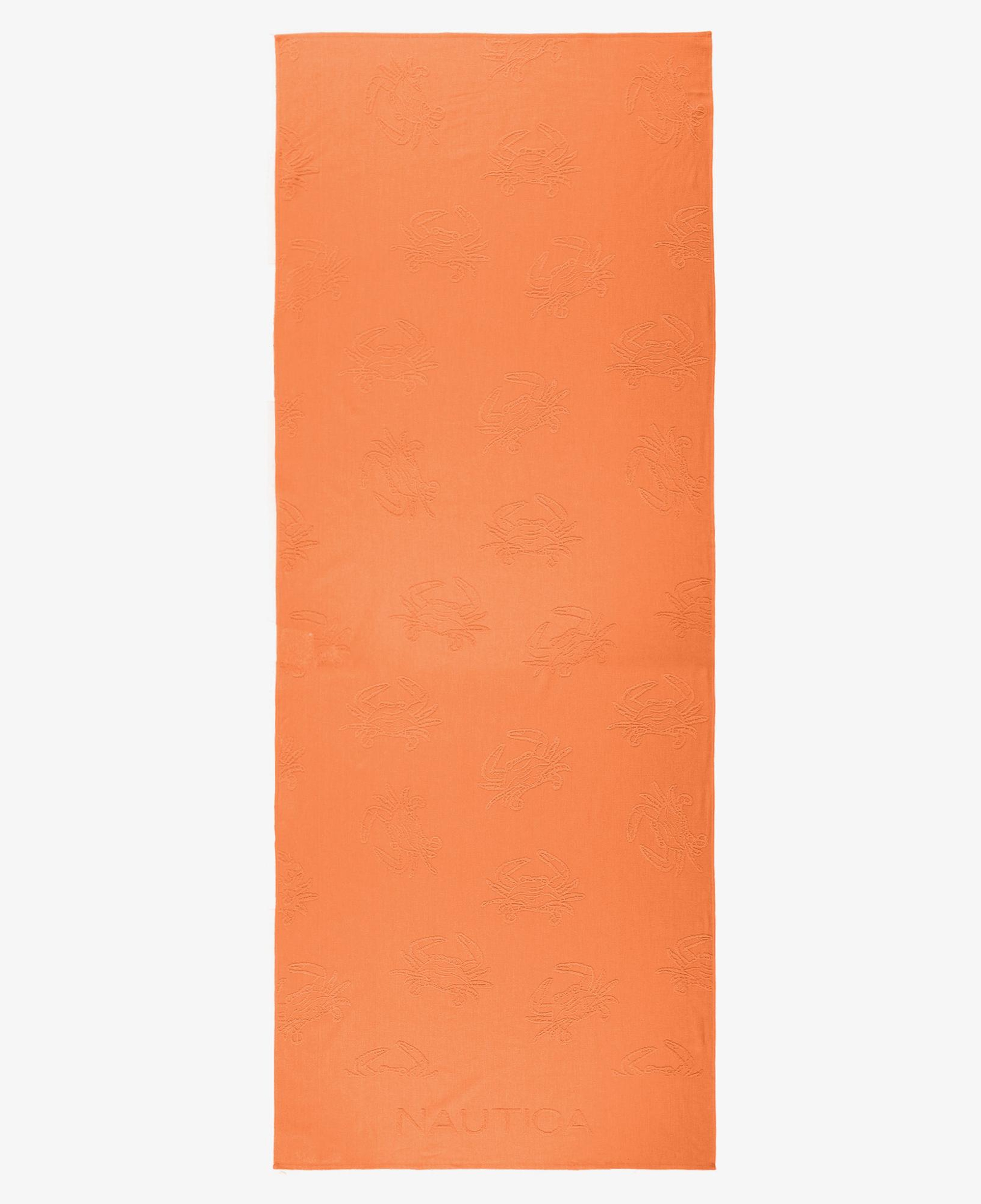 Nautica Unisex Turuncu Desenli Plaj Havlusu