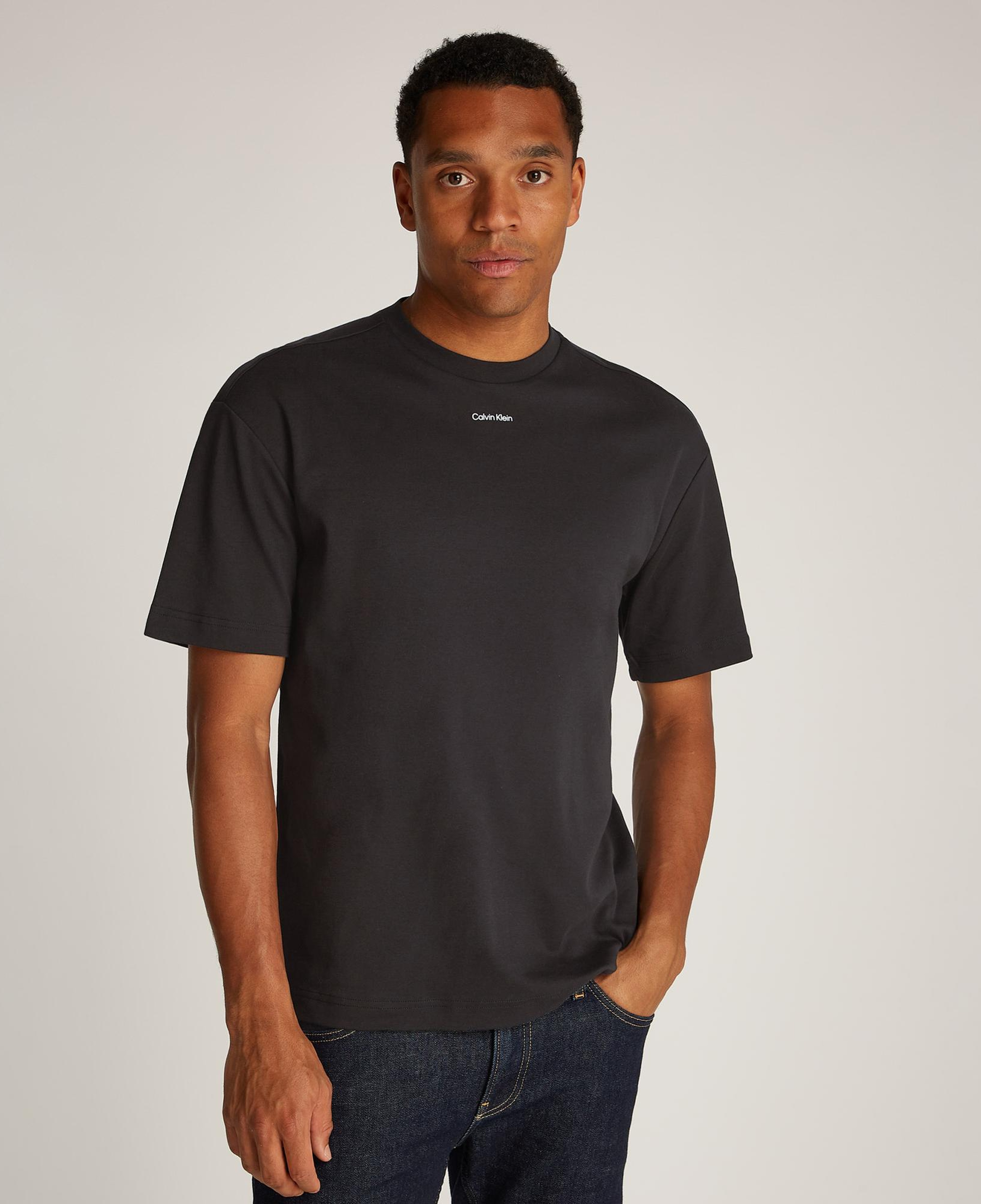 Calvin Klein Nano Logo İnterlo Erkek Siyah T-Shirt