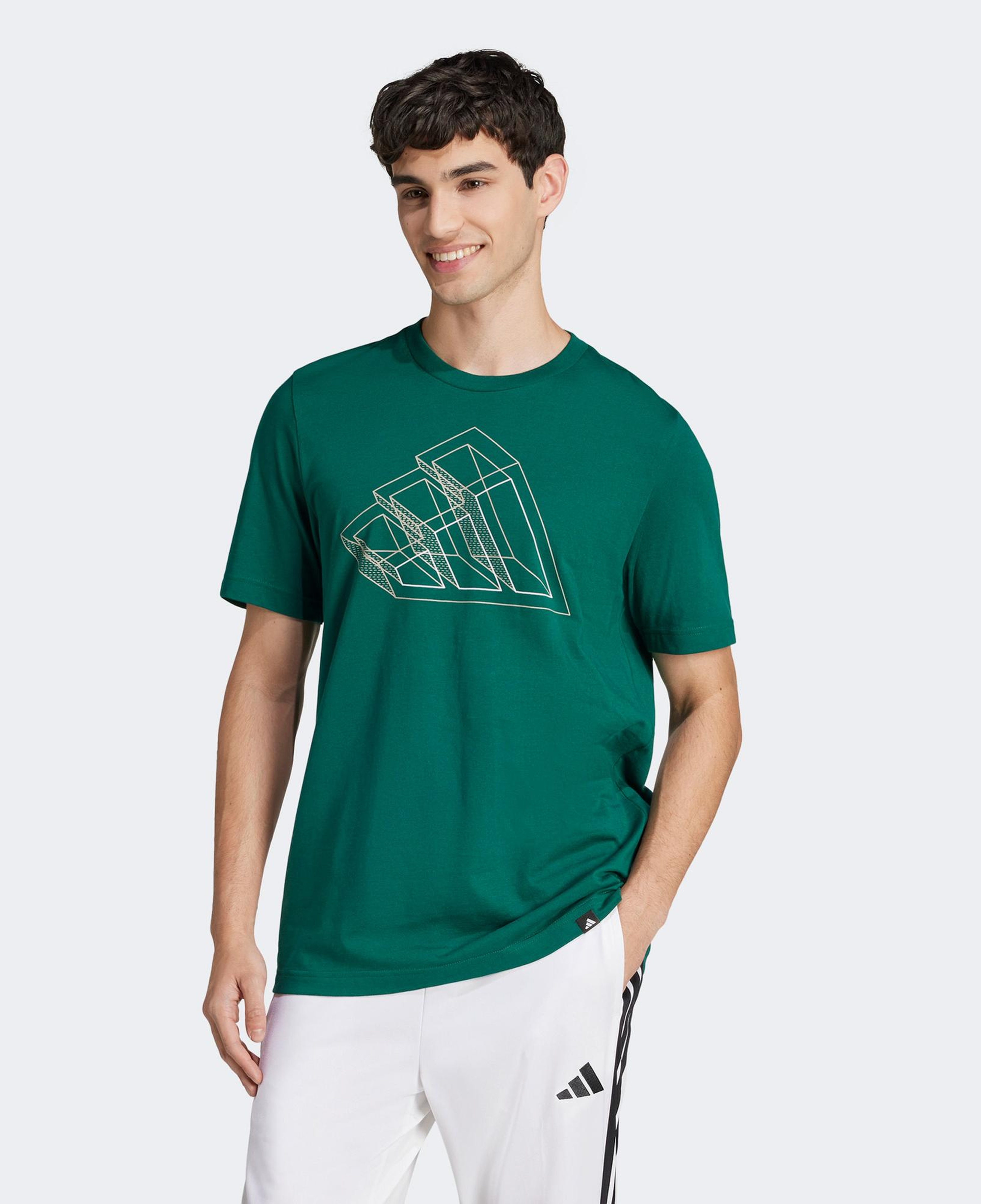 adidas Tec Outline Graphic Erkek Yeşil T-Shirt