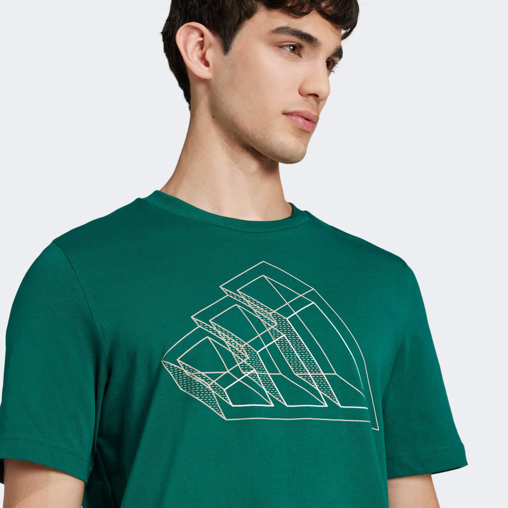 adidas Tec Outline Graphic Erkek Yeşil T-Shirt