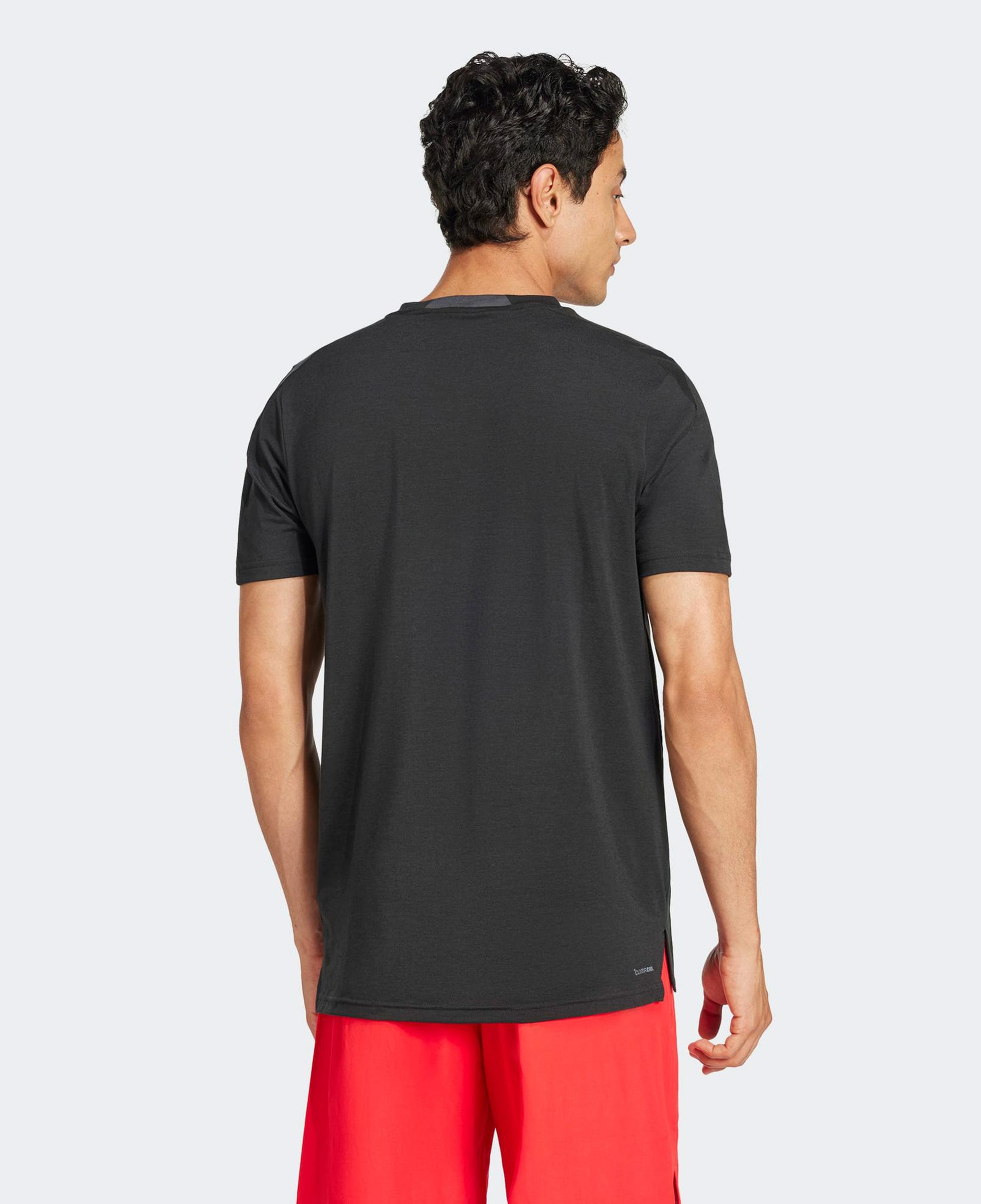 adidas Designed 4 Training 3-Stripes Erkek Siyah T-Shirt
