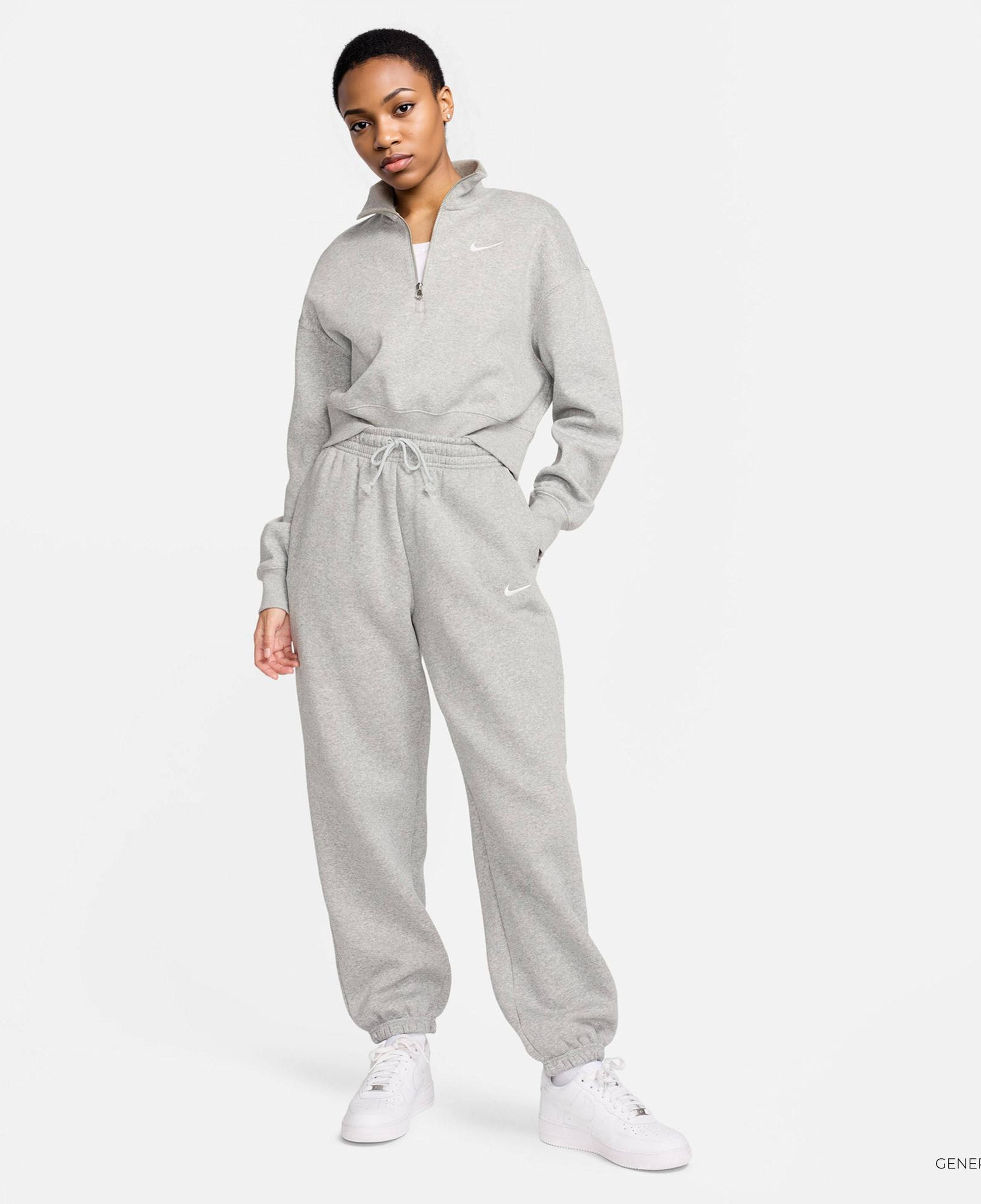 Nike Sportswear Phoenix Fleece High Rise Kadın Gri Eşofman Altı