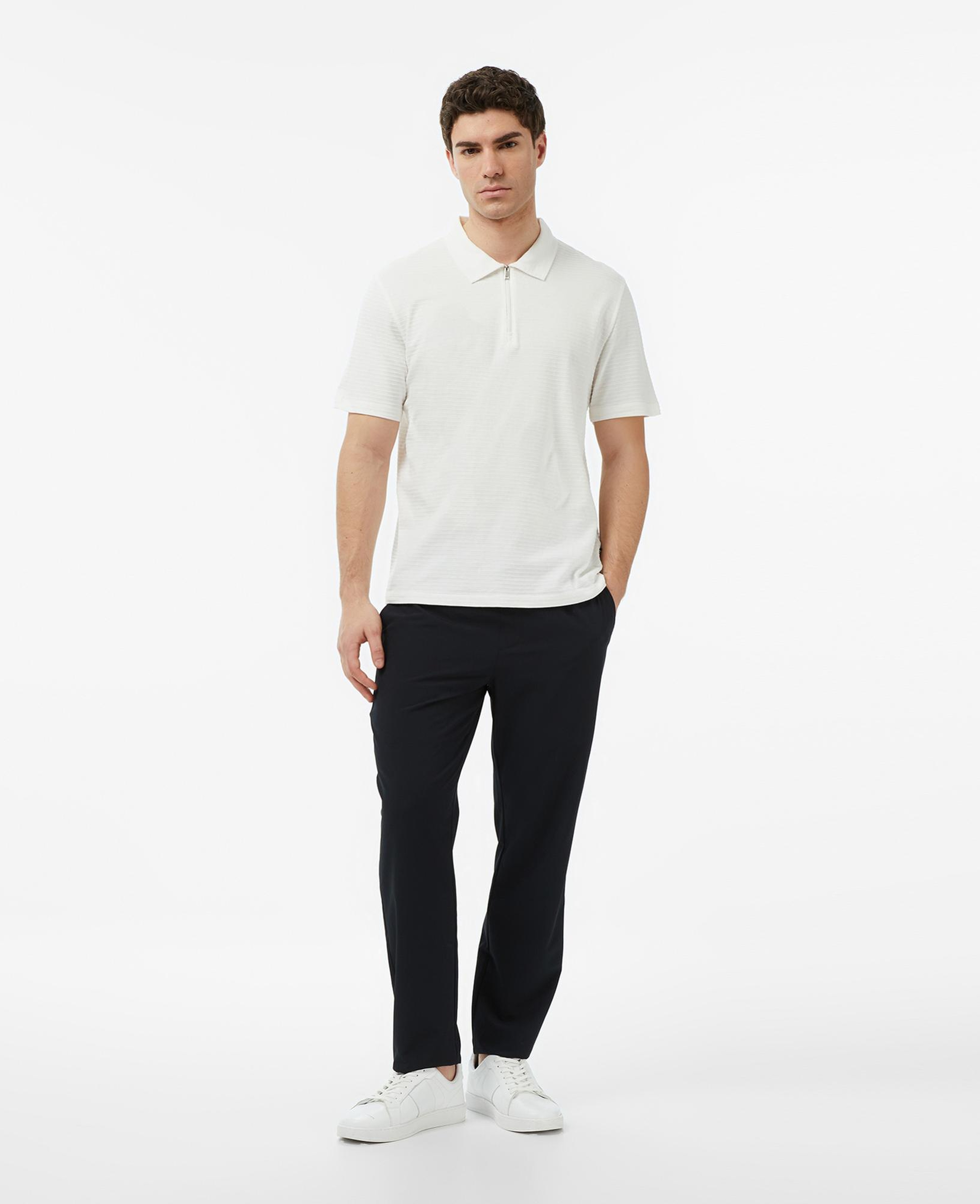 Nautica Erkek Krem Regular Fit Polo Yaka T-Shirt
